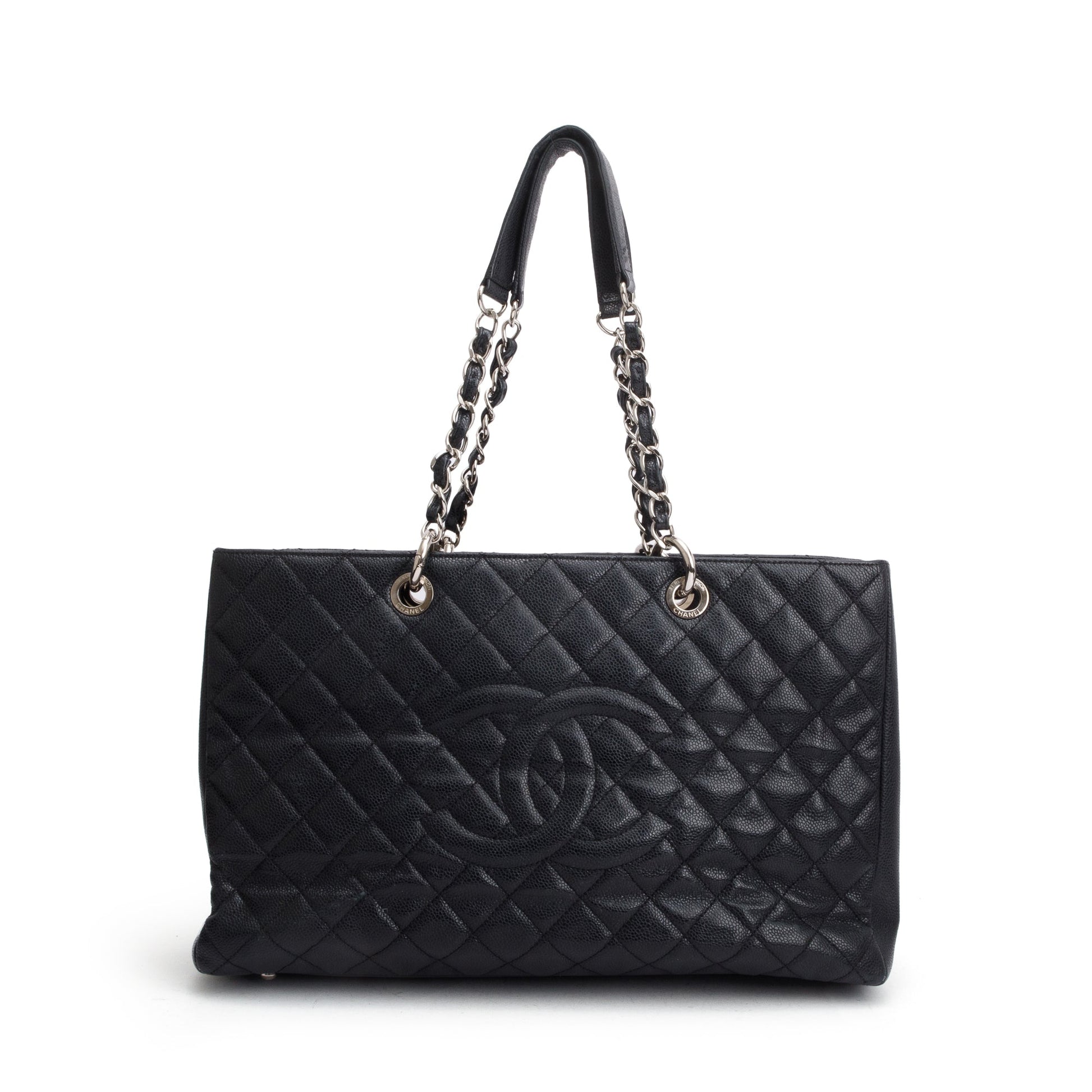 Chanel Caviar XL Grand Shopping GST Leather Black Travel Bag
