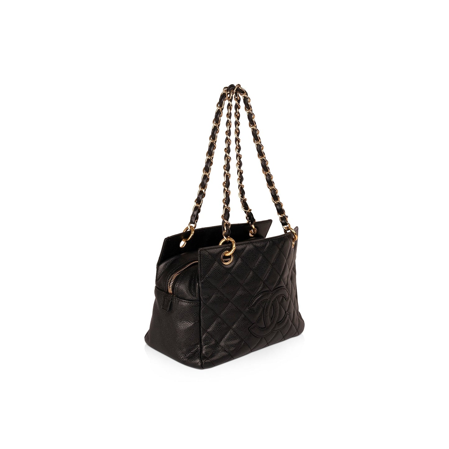 Chanel Caviar Petite Timeless Black Travel Bag