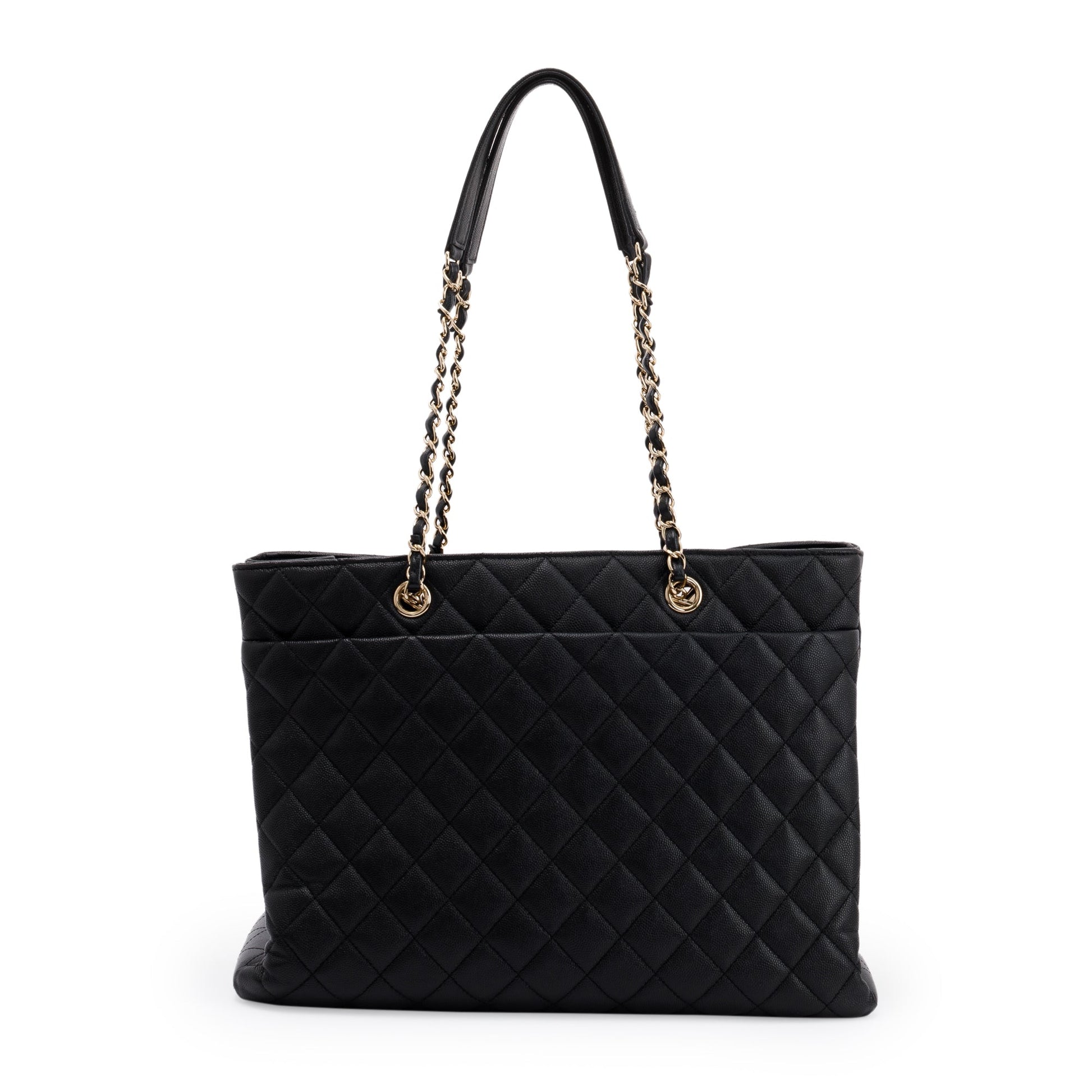 Chanel Caviar Quilted Classic Shopping Black Travel Bag