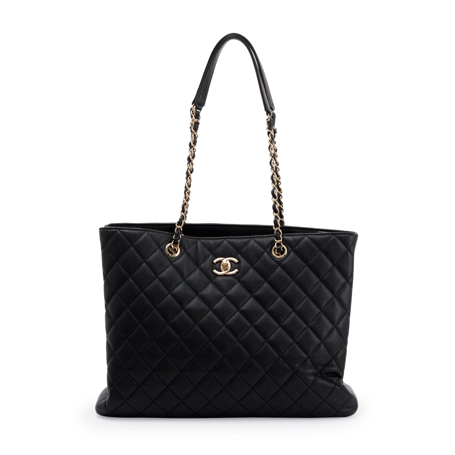 Chanel Caviar Quilted Classic Shopping Black Travel Bag