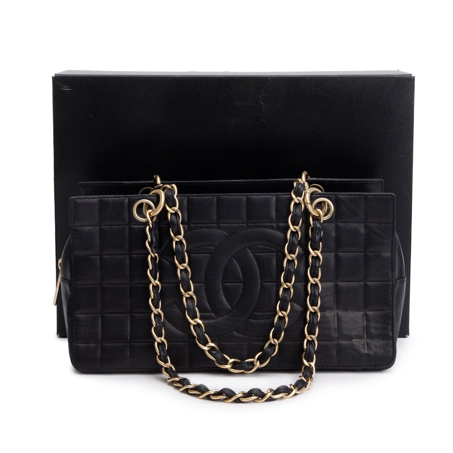Chanel Chocolate Bar Quilted Petit Timeless Leather Black Travel Bag