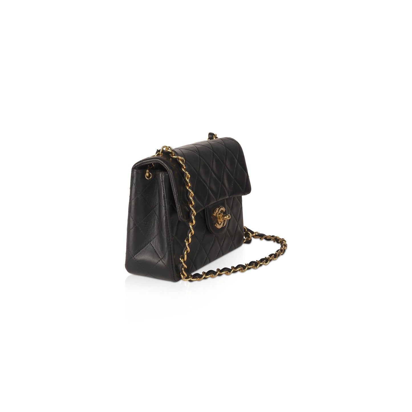 Chanel Classic Square Flap Black Travel Bag