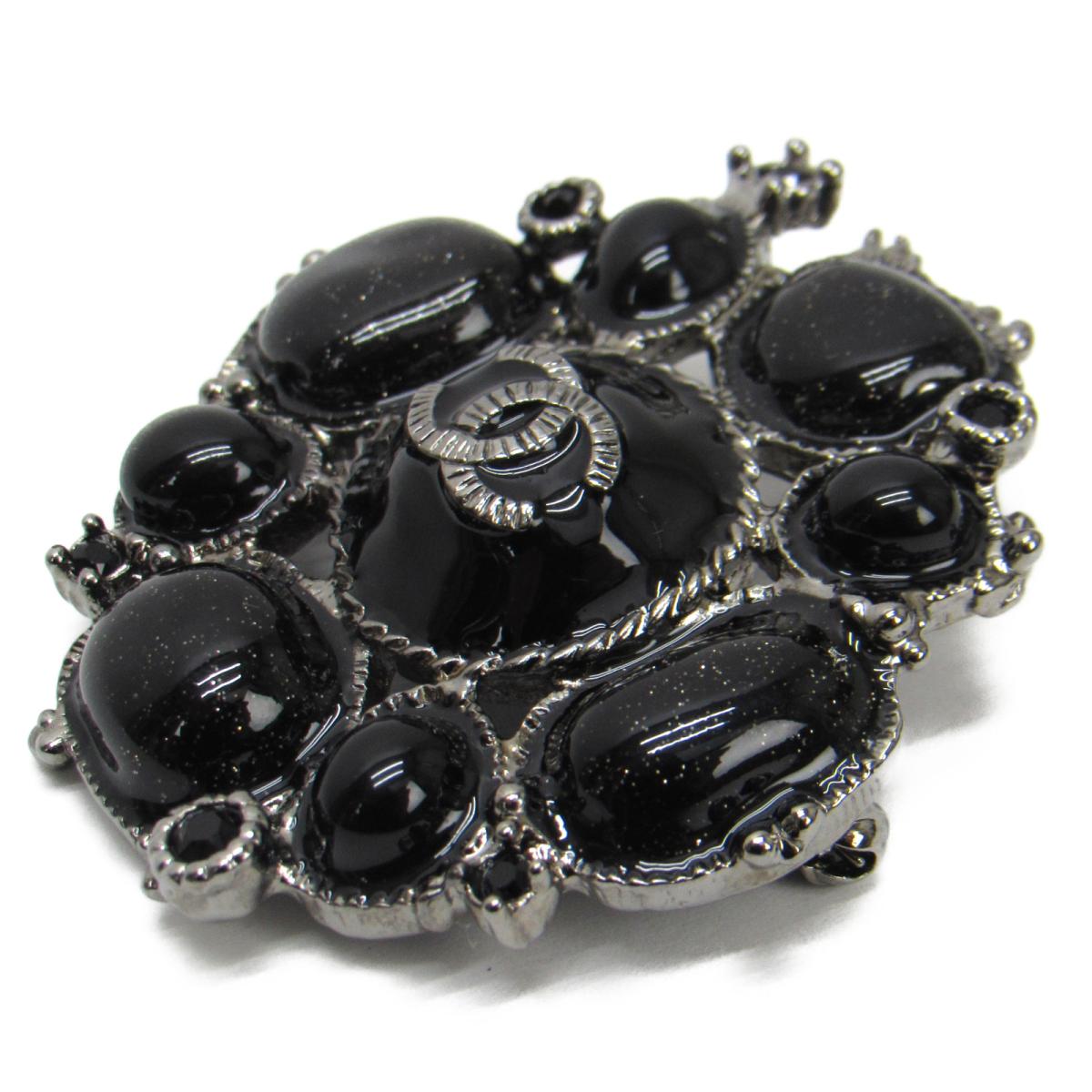 Chanel GLITTER GRIPOIX BROOCH Black Handbag