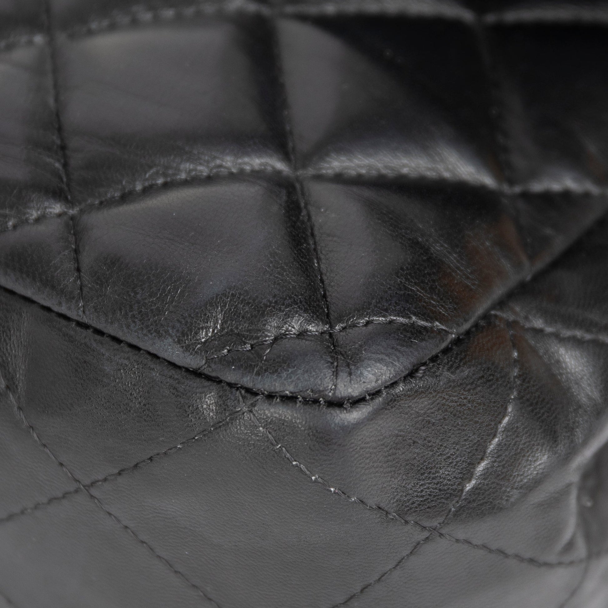 Chanel Bijoux Jumbo Single Flap Lambskin Black Travel Bag