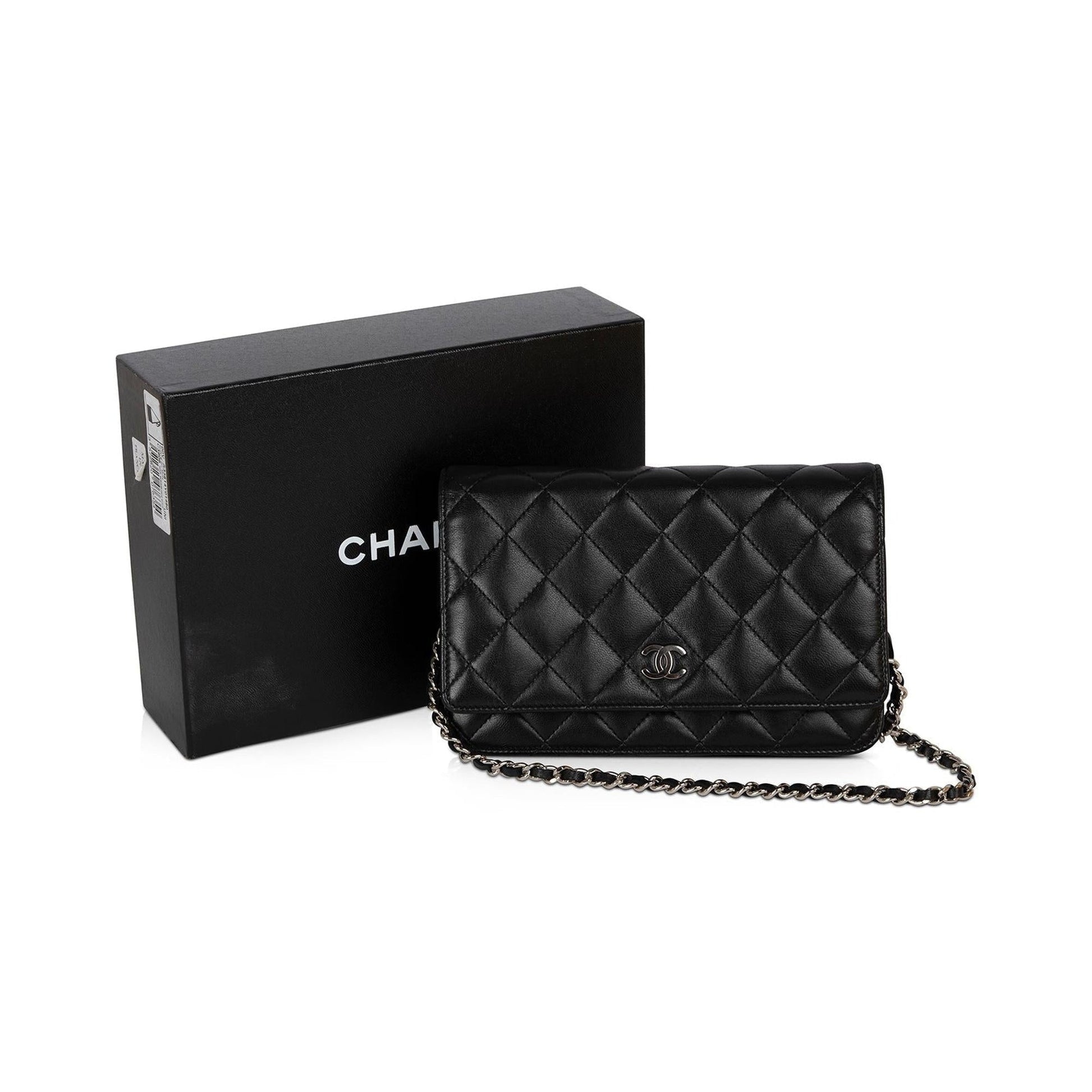 Chanel Classic on Lambskin Black Wallet Case Authenticity Card