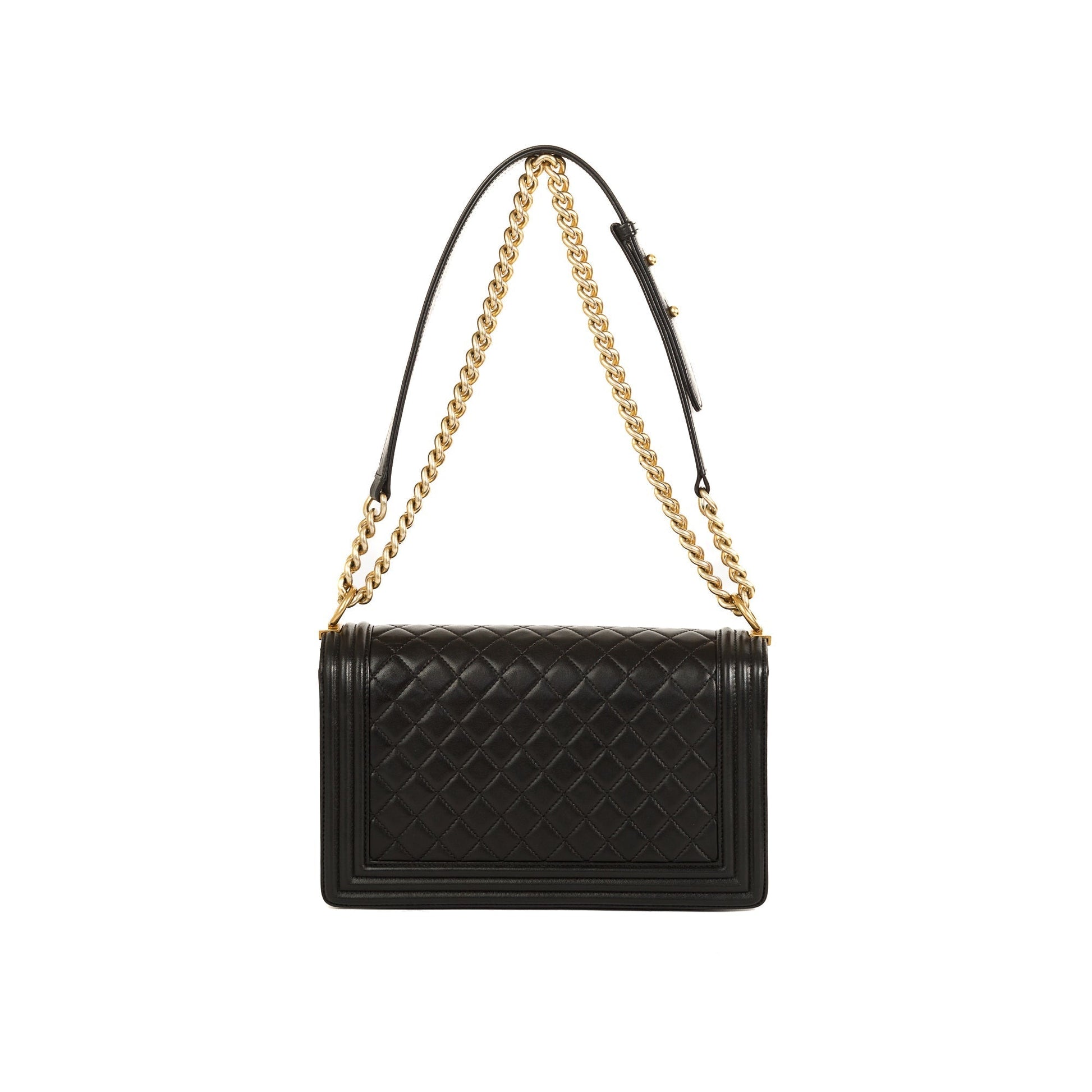 Chanel Boy Lambskin Black Travel Bag
