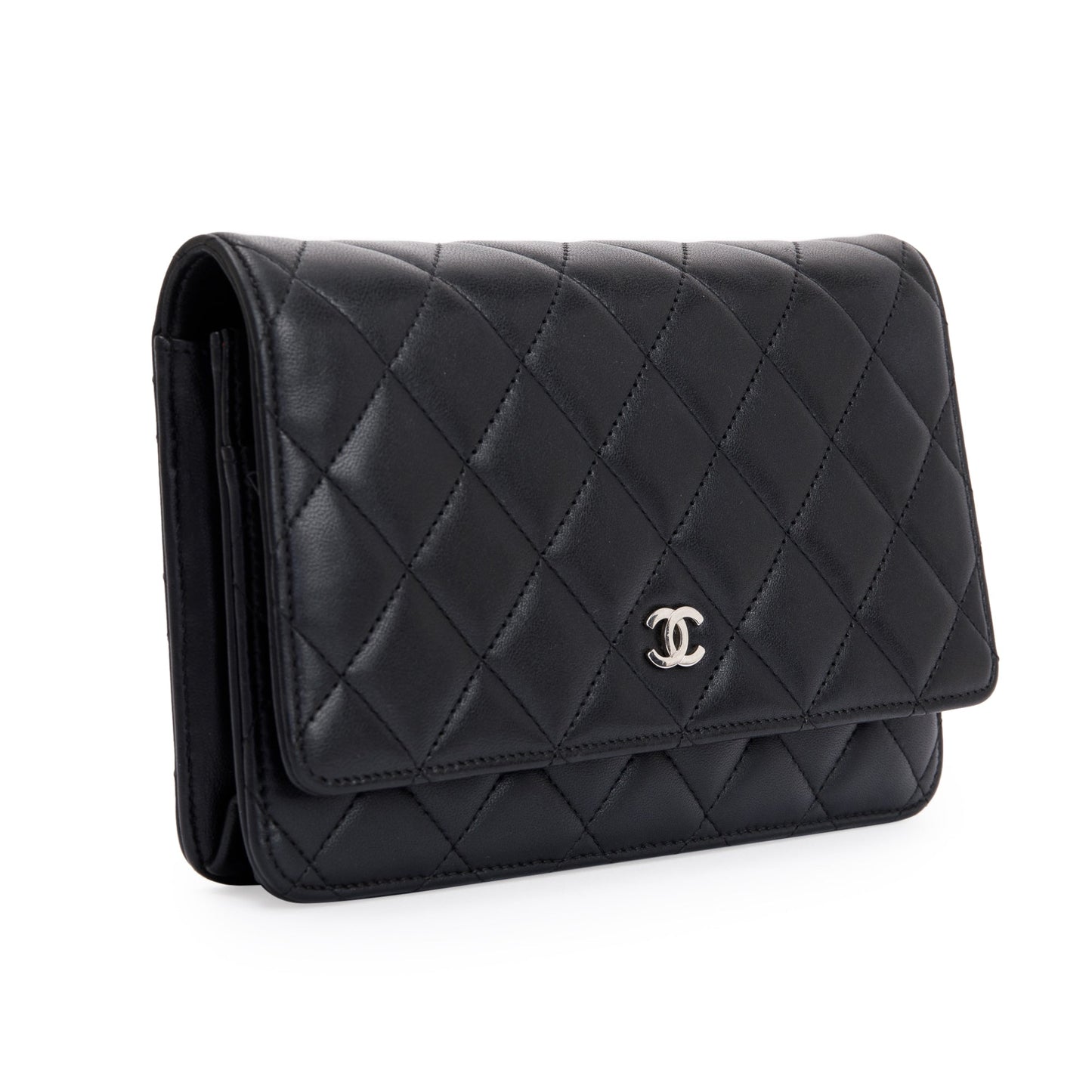 Chanel Classic on Leather Lambskin Black Wallet Case