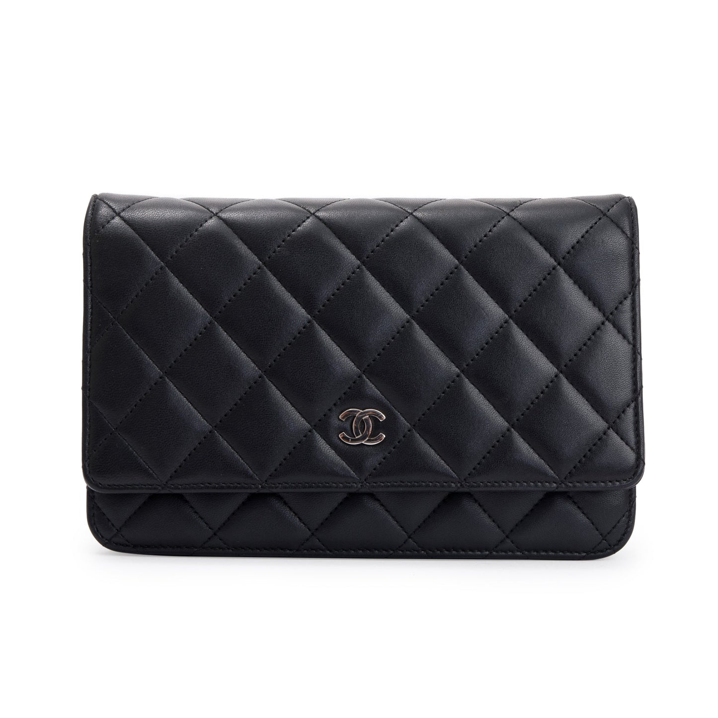 Chanel Classic on Leather Lambskin Black Wallet Case