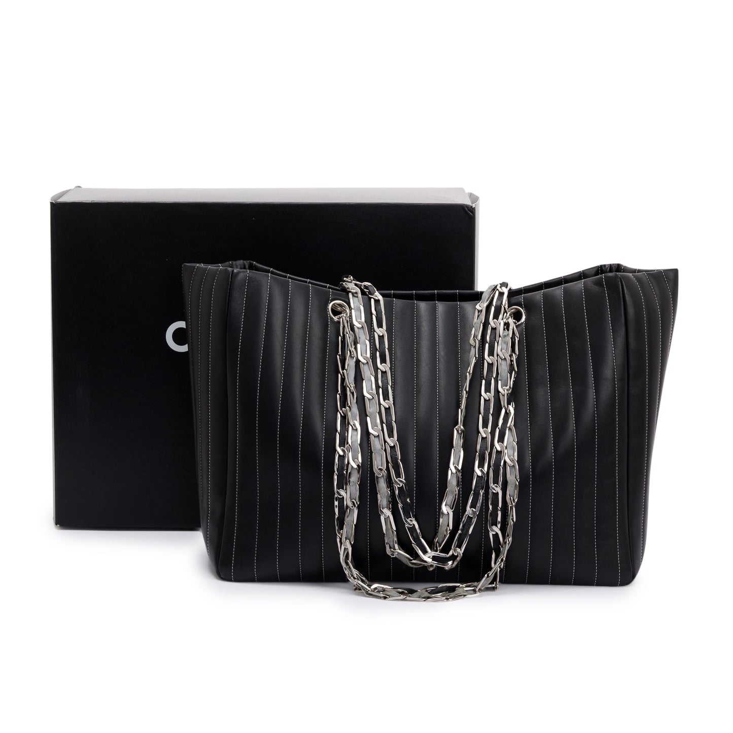 Chanel Mademoiselle Ligne Lambskin Black Travel Bag