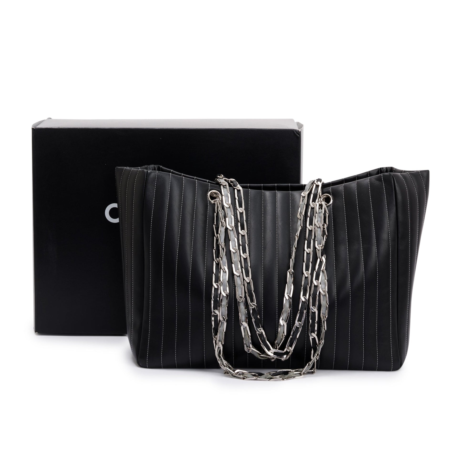 Chanel Mademoiselle Ligne Lambskin Black Travel Bag