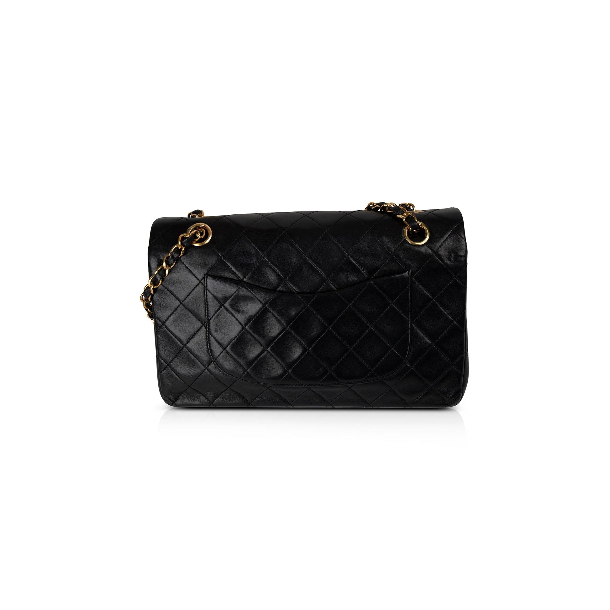 Chanel Classic Double Flap Lambskin Black Travel Bag Flap Bag