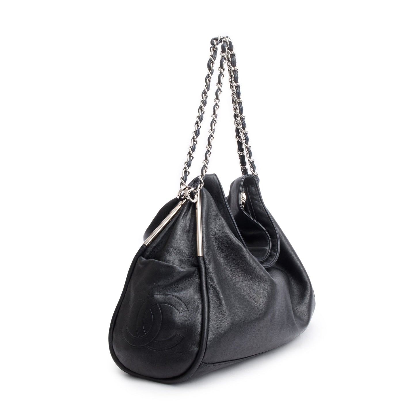 Chanel Ultimate Soft Hobo Leather Black Travel Bag