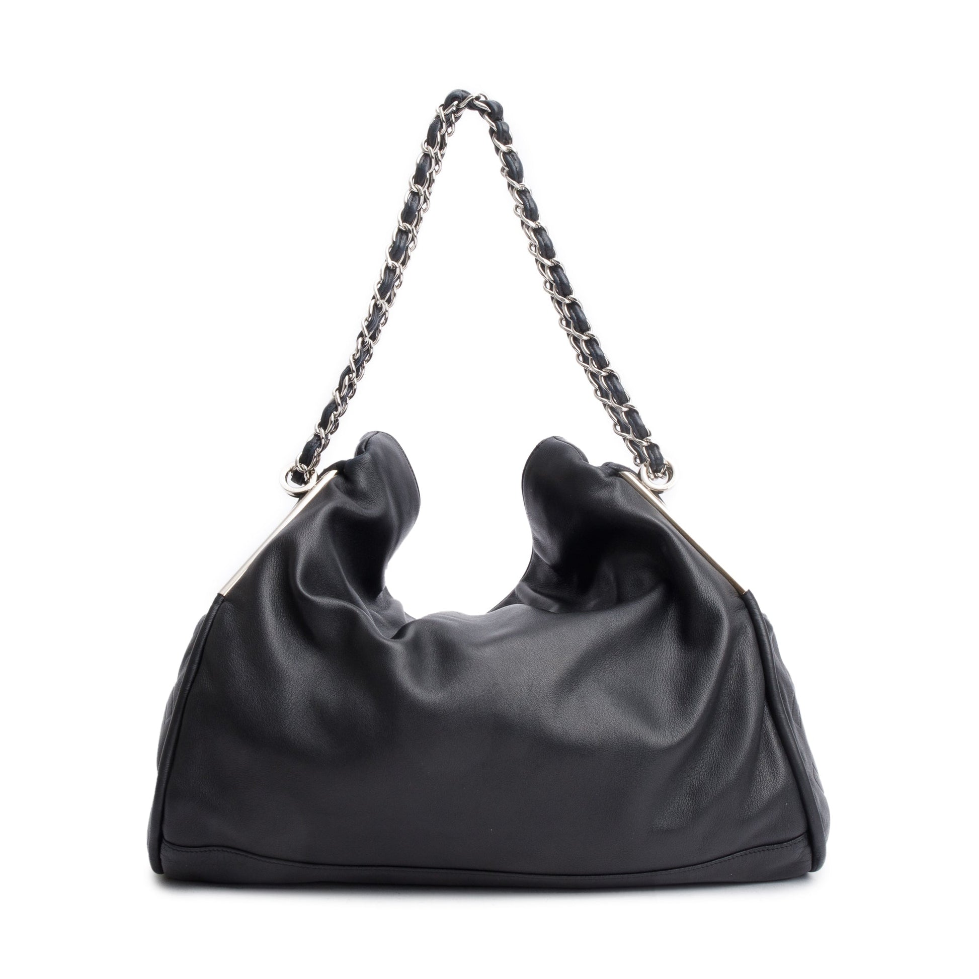 Chanel Ultimate Soft Hobo Leather Black Travel Bag