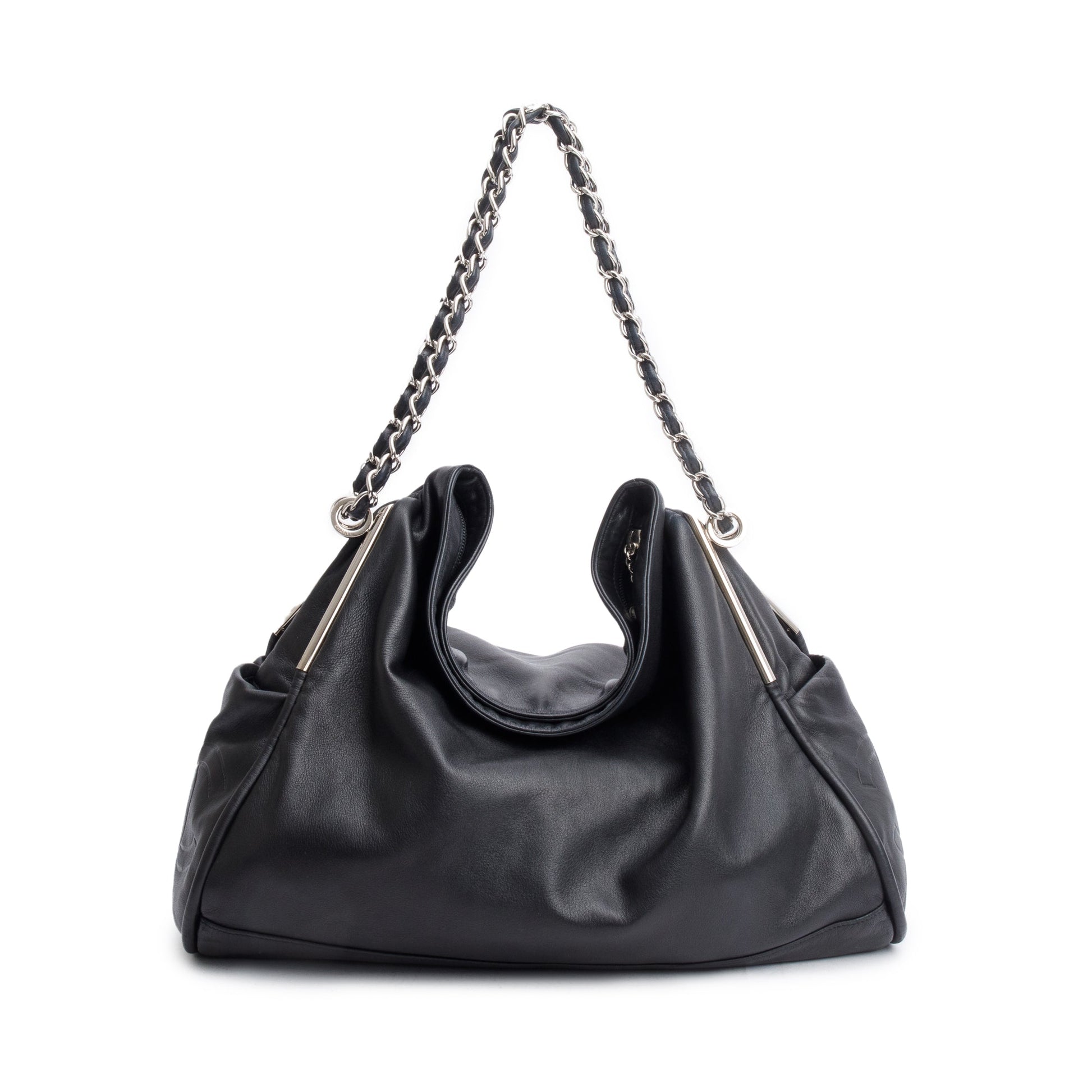 Chanel Ultimate Soft Hobo Leather Black Travel Bag