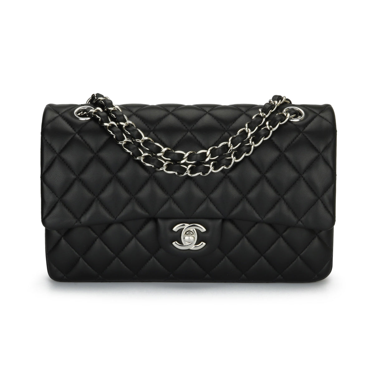 Chanel Classic Double Flap Quilted Caviar Shoulder Bag