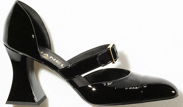 Chanel CC Patent Leather D'orsay Pumps for Women
