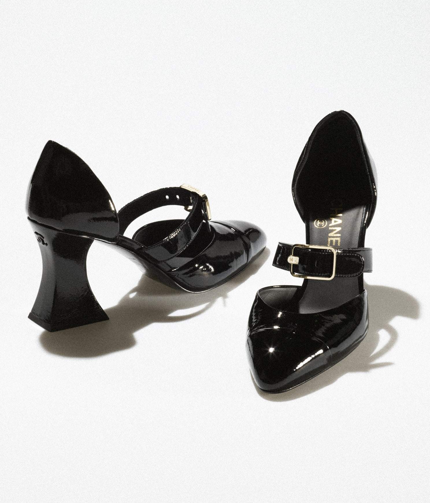 Chanel CC Patent Leather D'orsay Pumps for Women