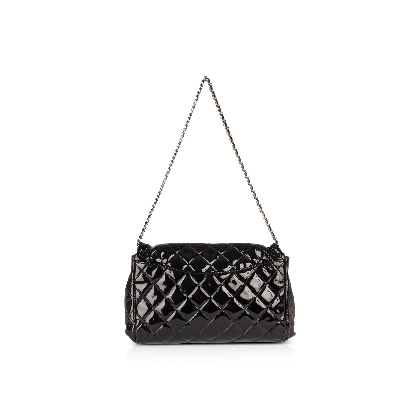 Chanel Patent New Leather Black Travel Bag
