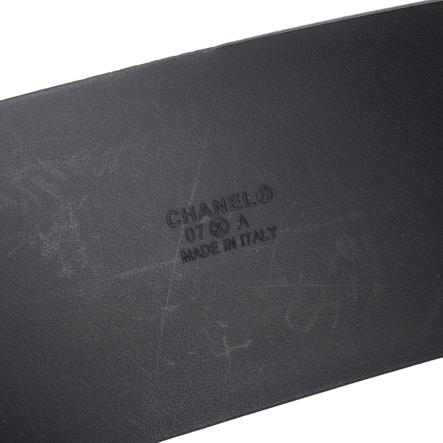 Chanel Patent Resin Buckle Belt 75 Leather Black
