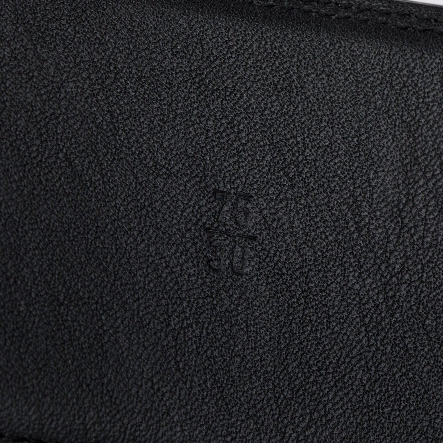 Chanel Patent Wide Buckle Belt 75 Leather Black