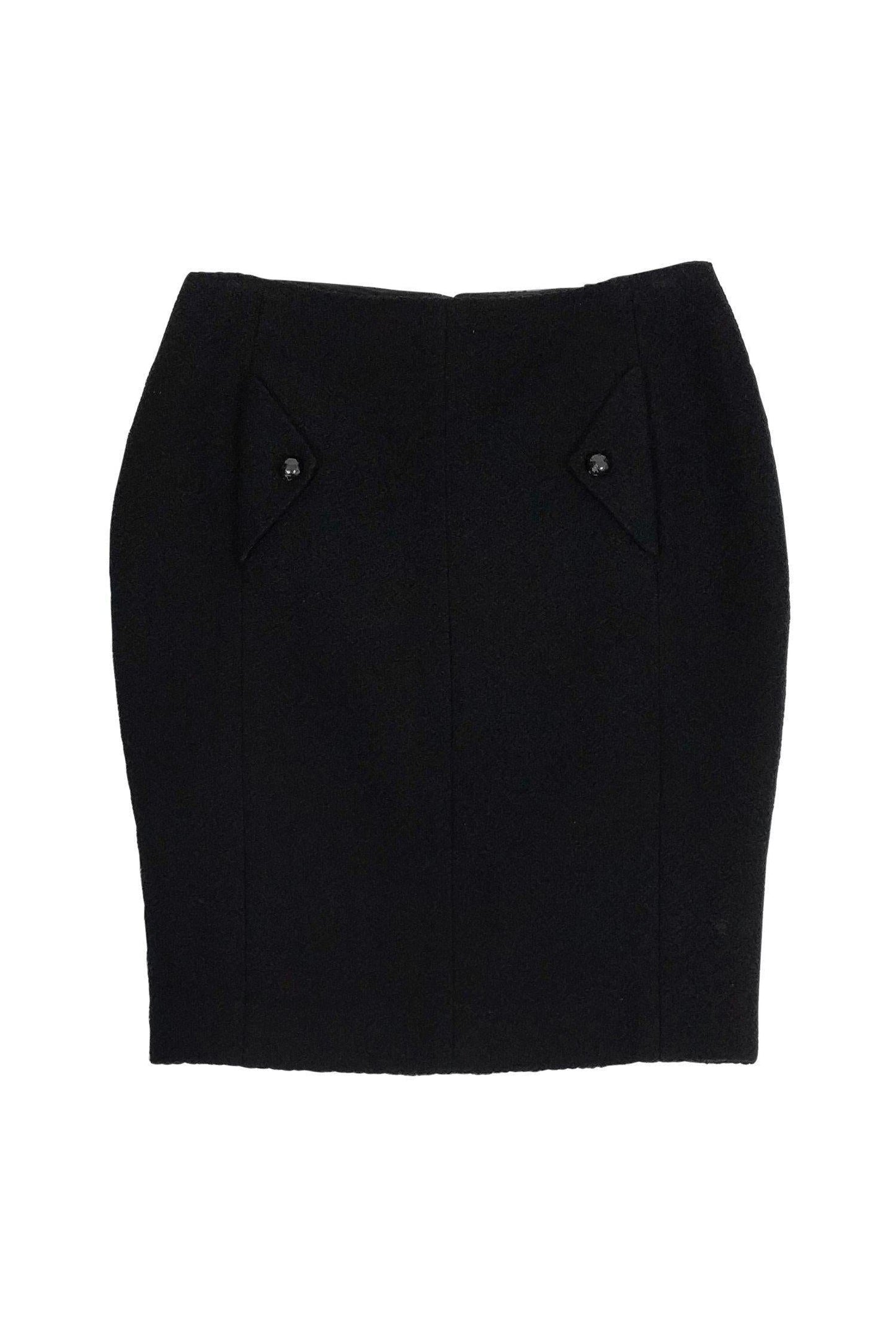 Chanel - Black Pencil Skirt Sz