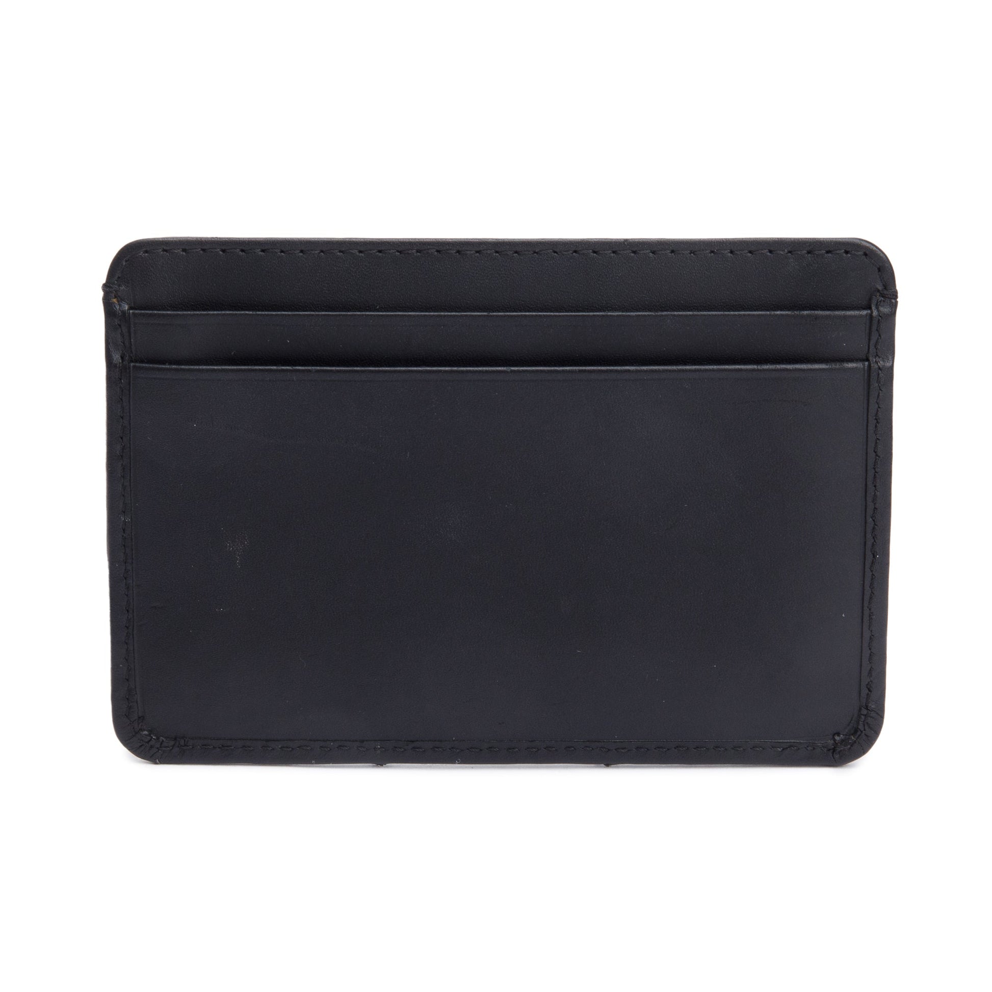 Chanel Quilted Cambon Ligne Card Holder Leather Calfskin Black Wallet Case