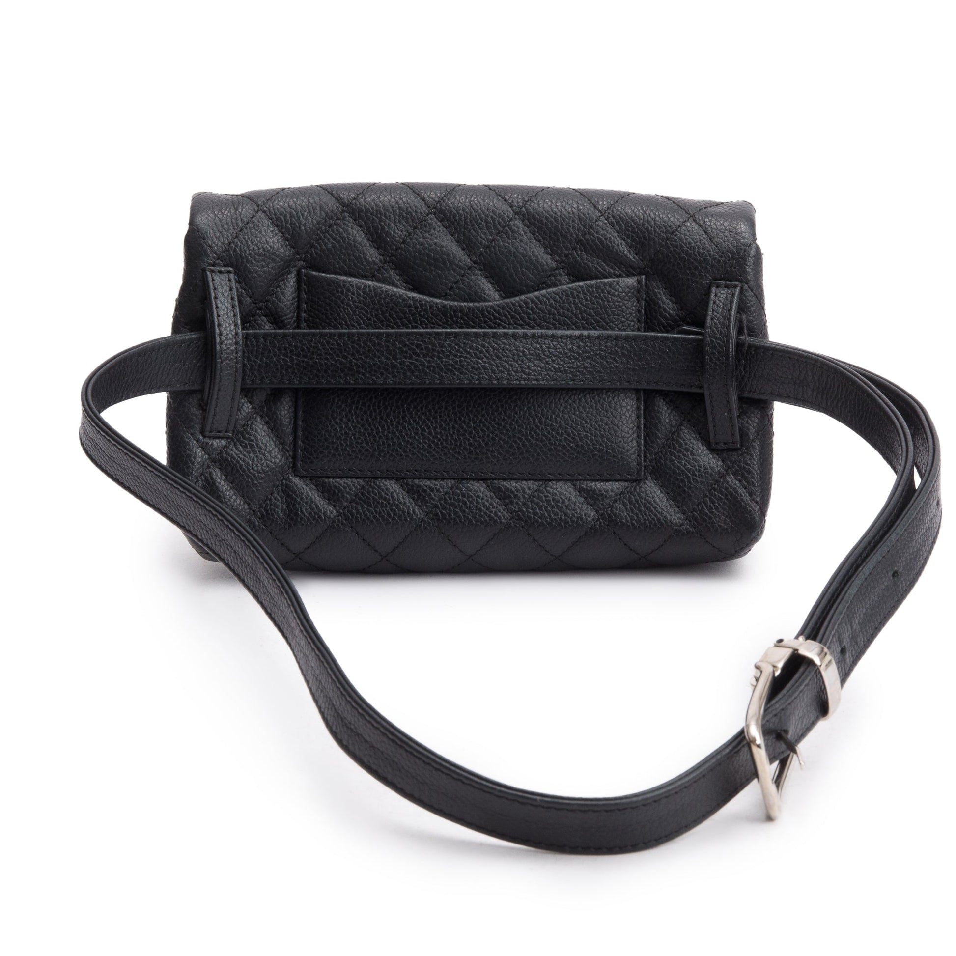 Chanel Quilted Caviar 2.55 Reissue Flap Leather Black Belt