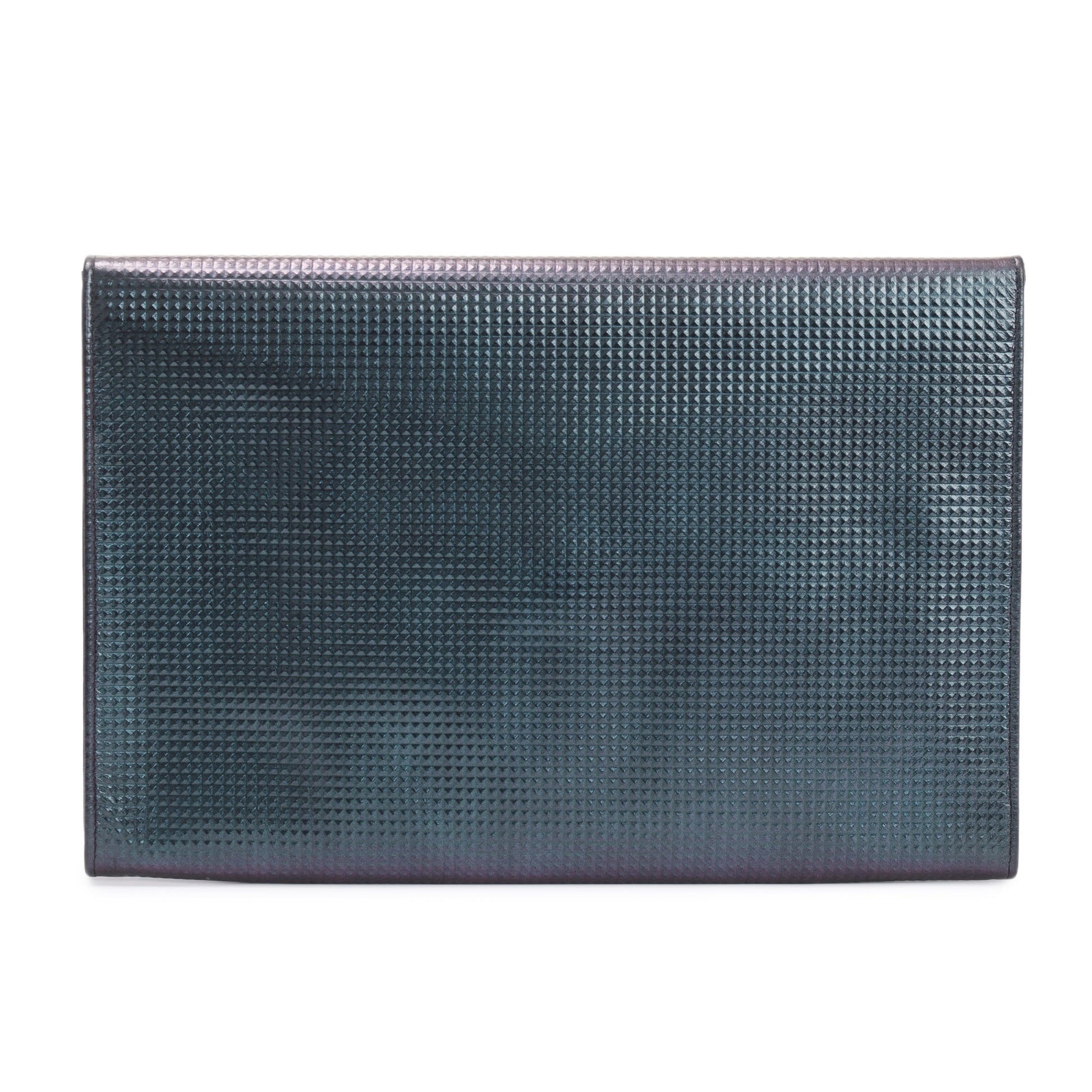 Chanel Quilted Holographic Patent Envelope Leather Black Travel Bag