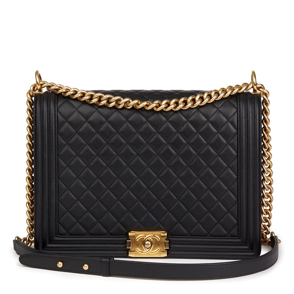 Chanel Quilted Calfskin Boy Leather Handbag