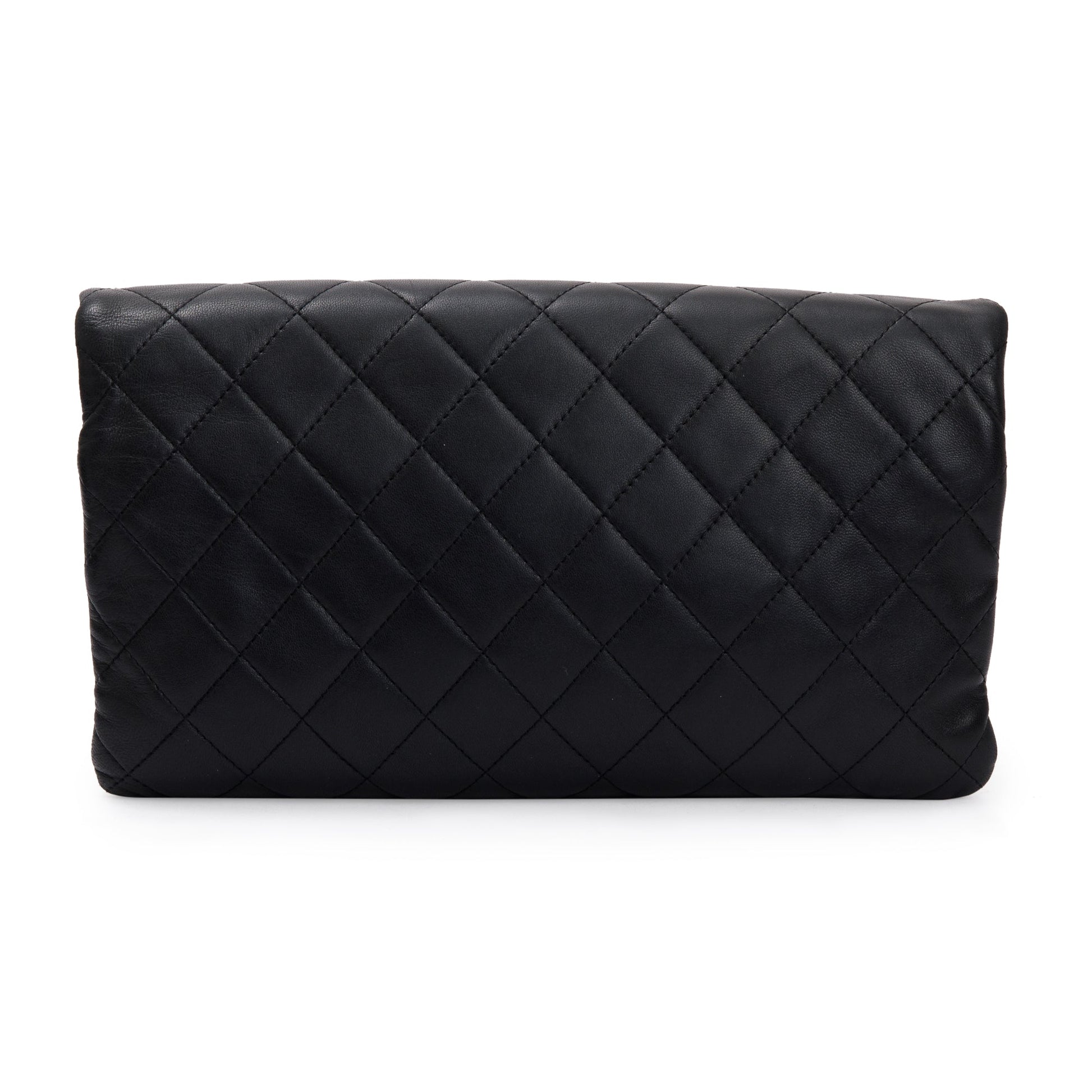 Chanel Quilted Beauty CC Leather Lambskin Black Travel Bag
