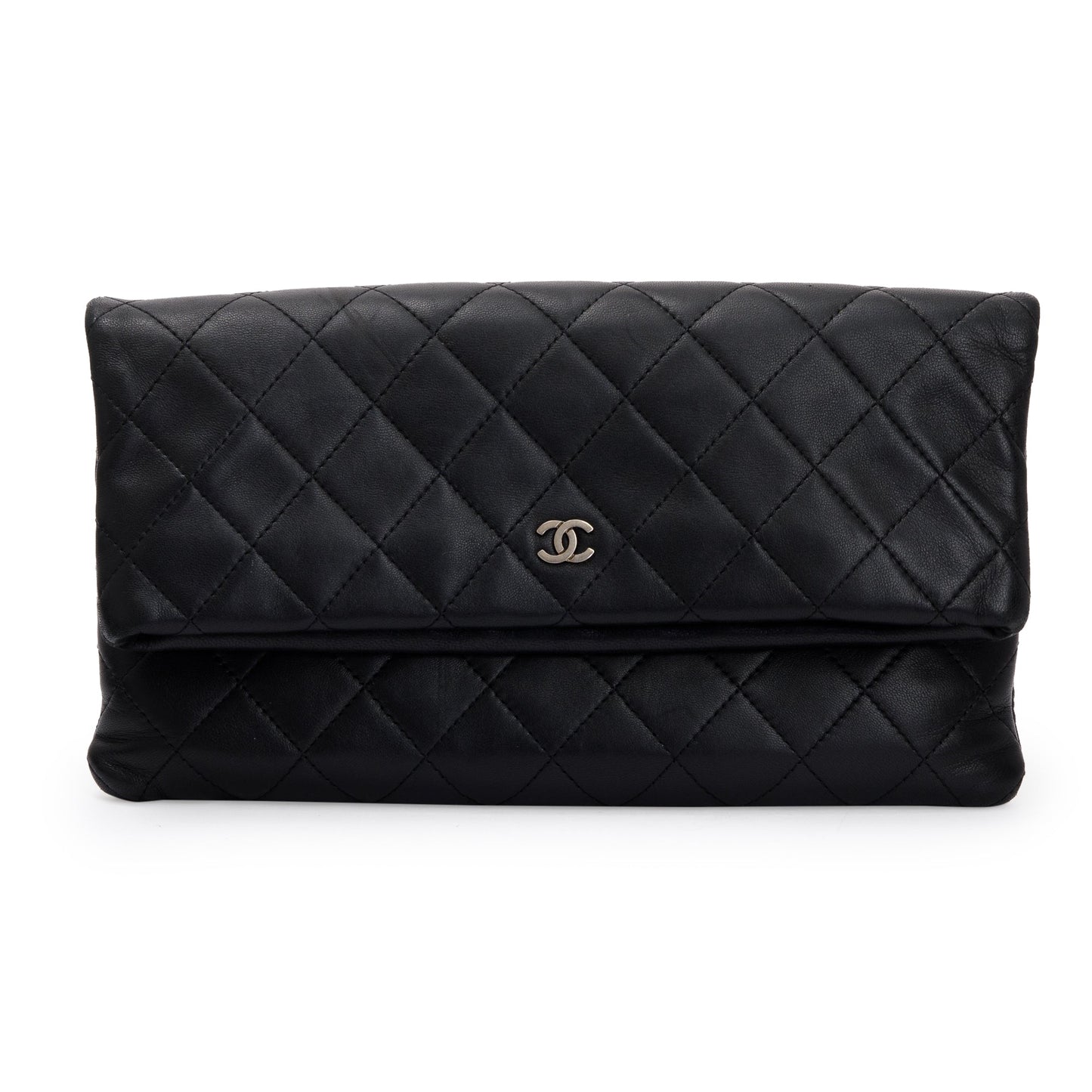 Chanel Quilted Beauty CC Leather Lambskin Black Travel Bag
