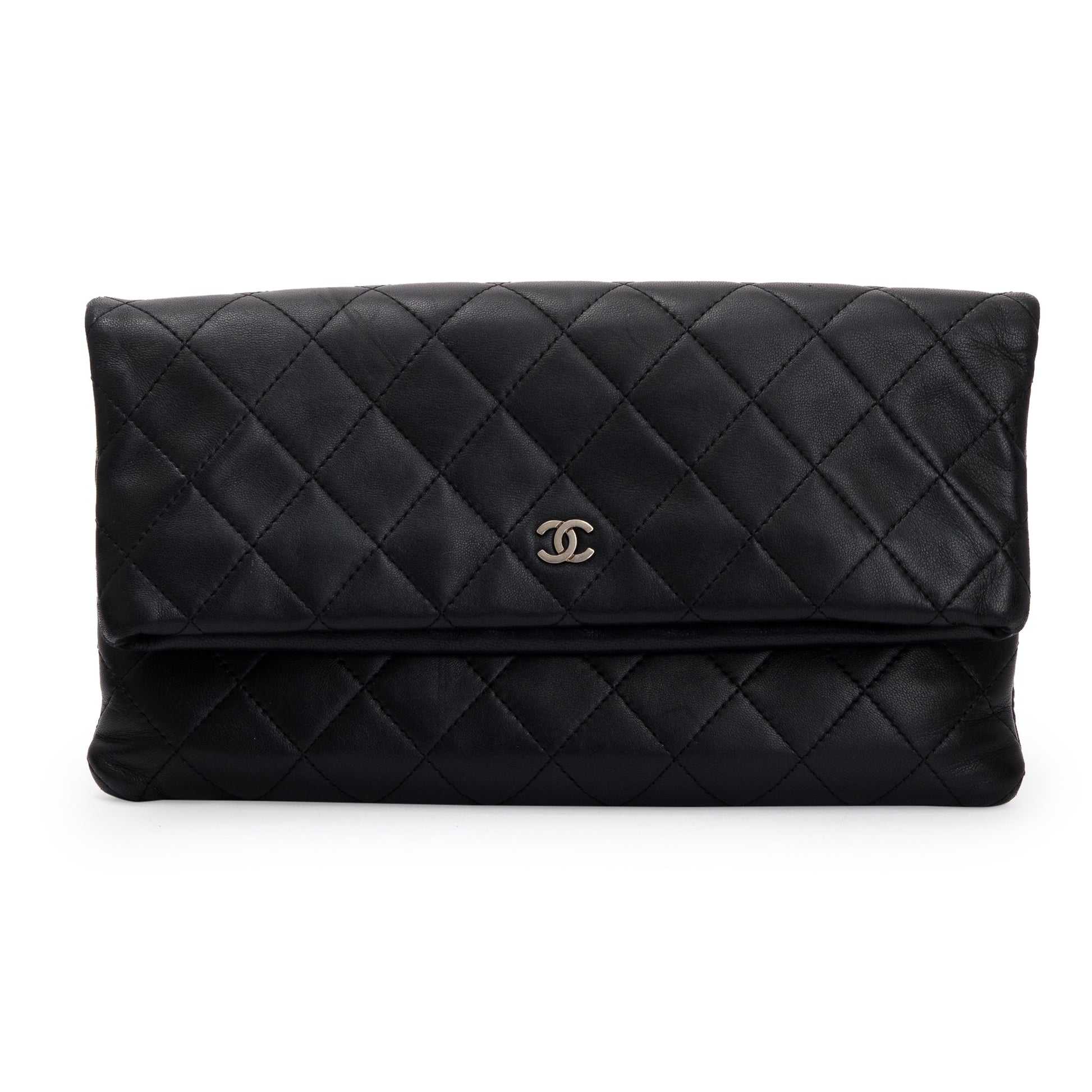 Chanel Quilted Beauty CC Leather Lambskin Black Travel Bag