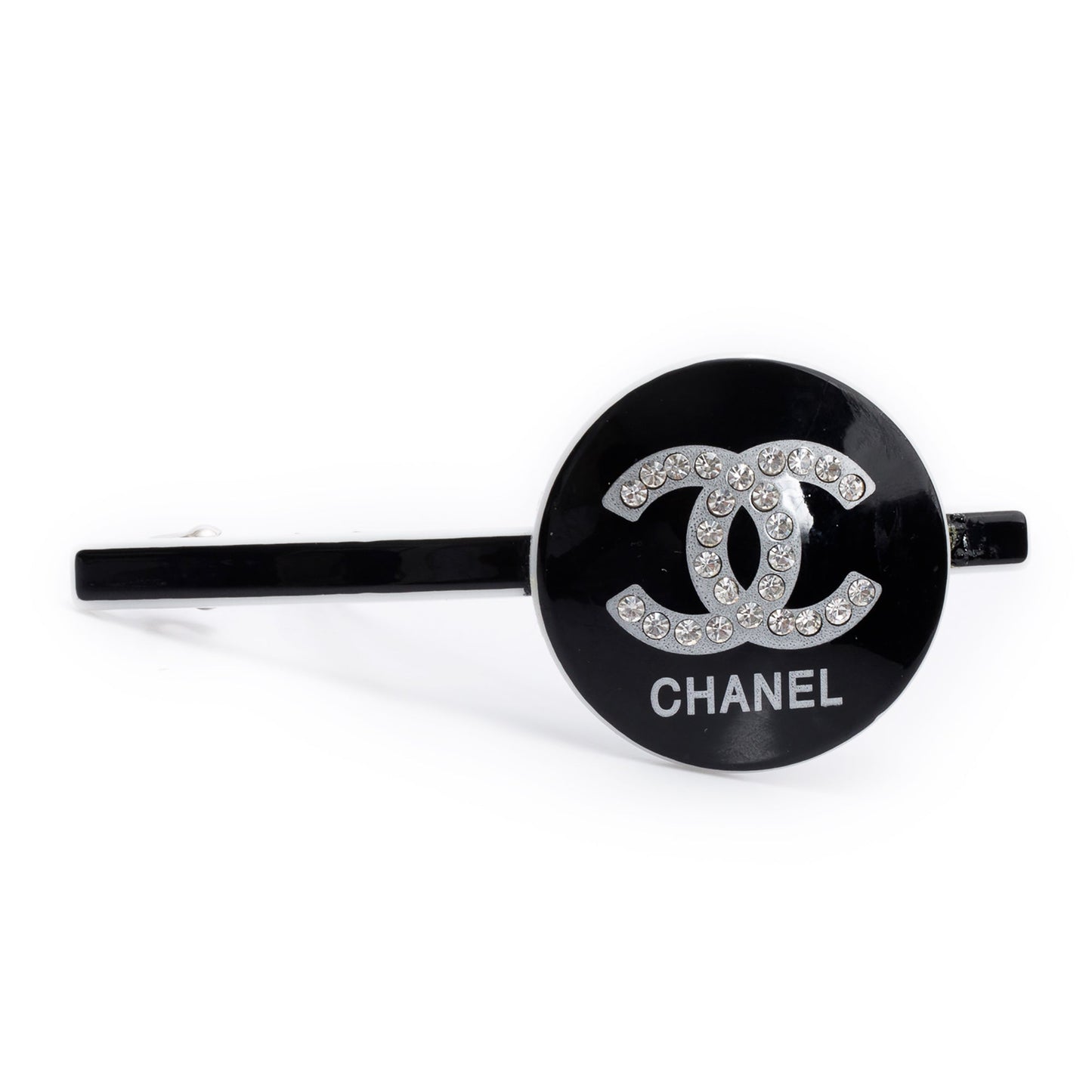 Chanel Resin Strass CC Logo Hair Black Travel Bag