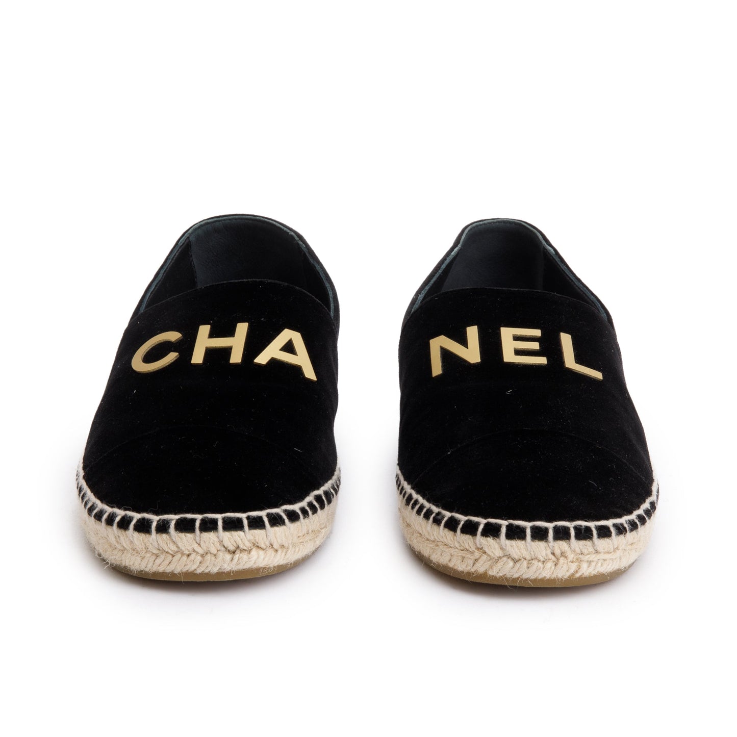 Louis Vuitton Chanel Velvet Graphic Logo Espadrilles Black Travel Bag