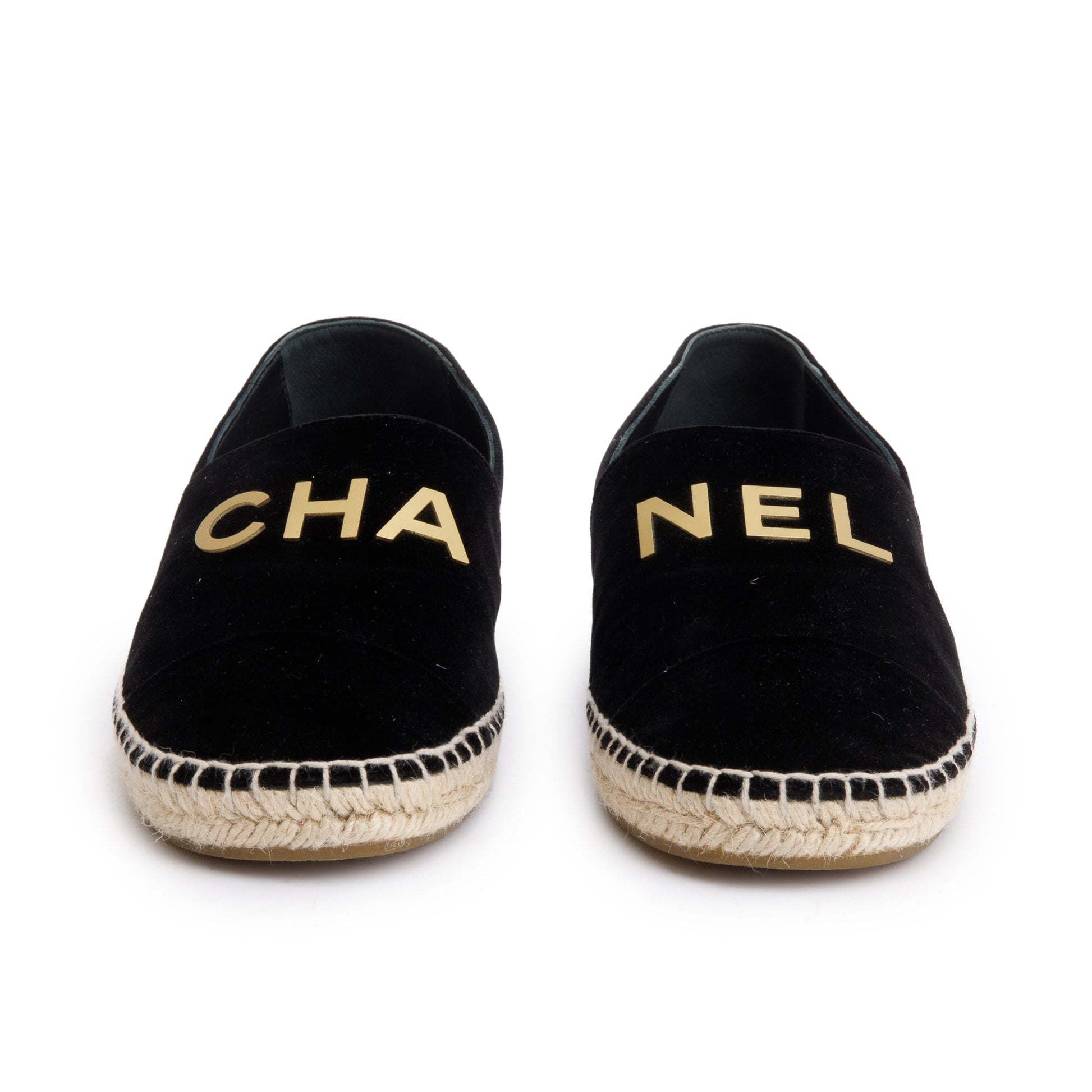 Louis Vuitton Chanel Velvet Graphic Logo Espadrilles Black Travel Bag