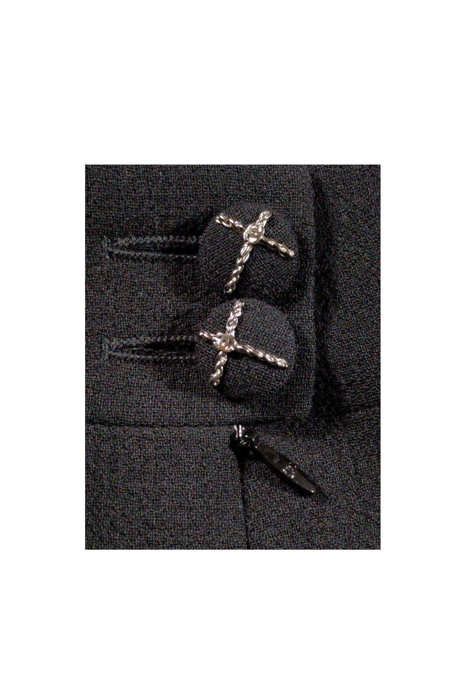 Chanel - Black Wool Pencil Skirt Sz