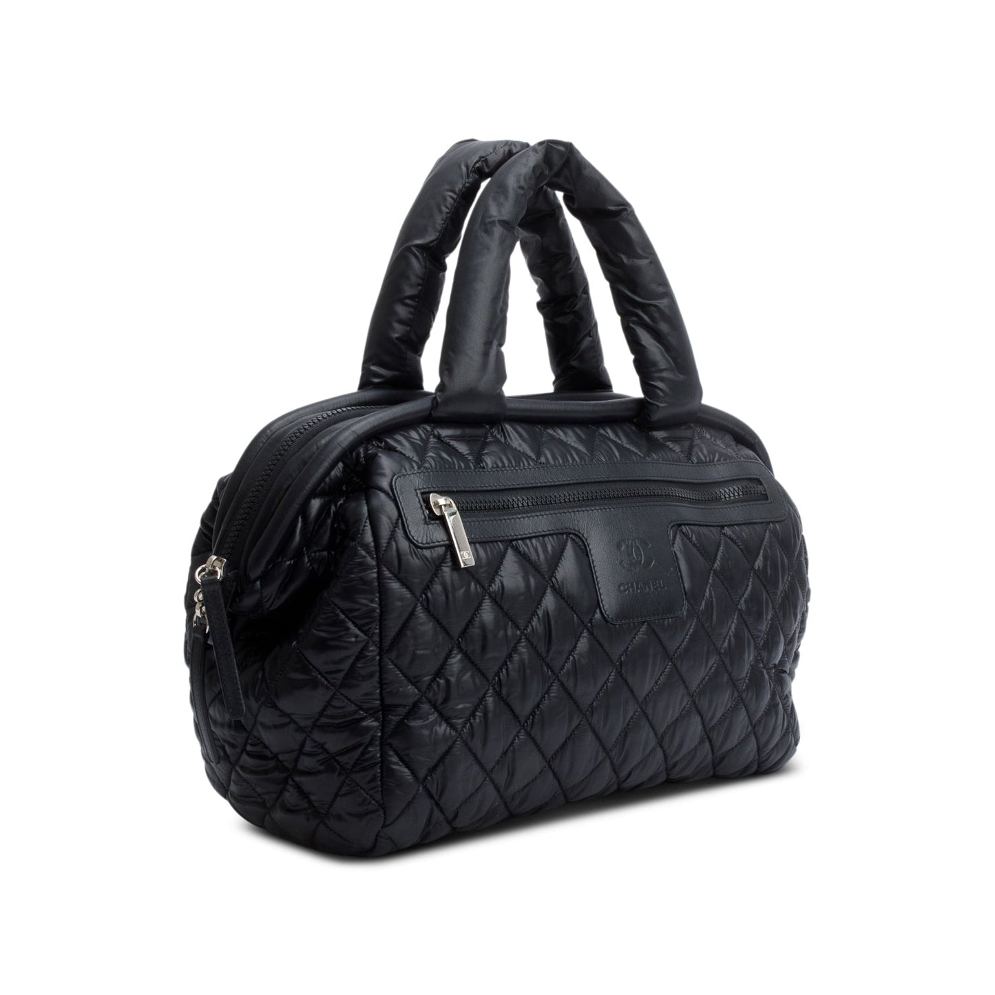 Chanel Burgundy Quilted Nylon Coco Cocoon Black Travel Bag