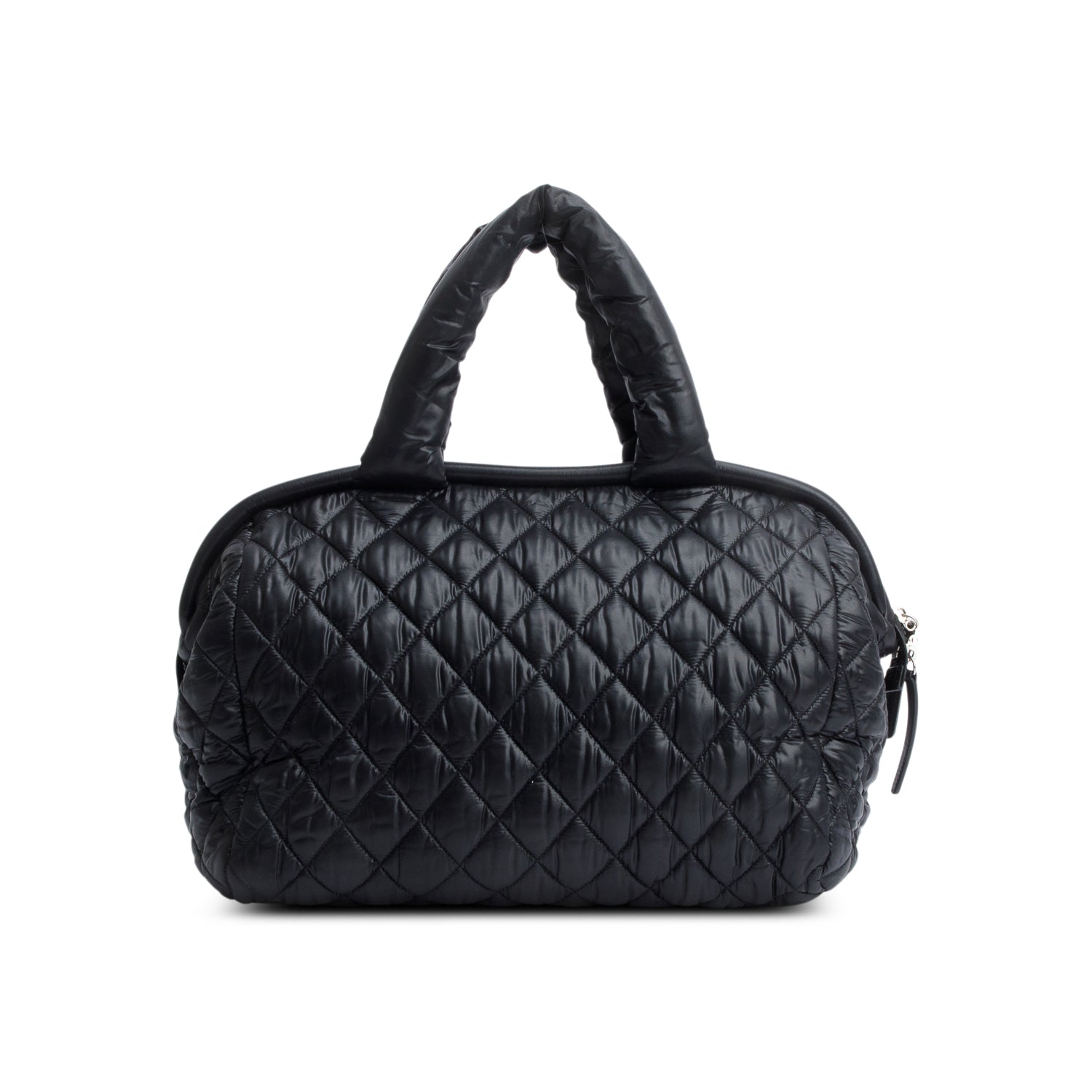 Chanel Burgundy Quilted Nylon Coco Cocoon Black Travel Bag