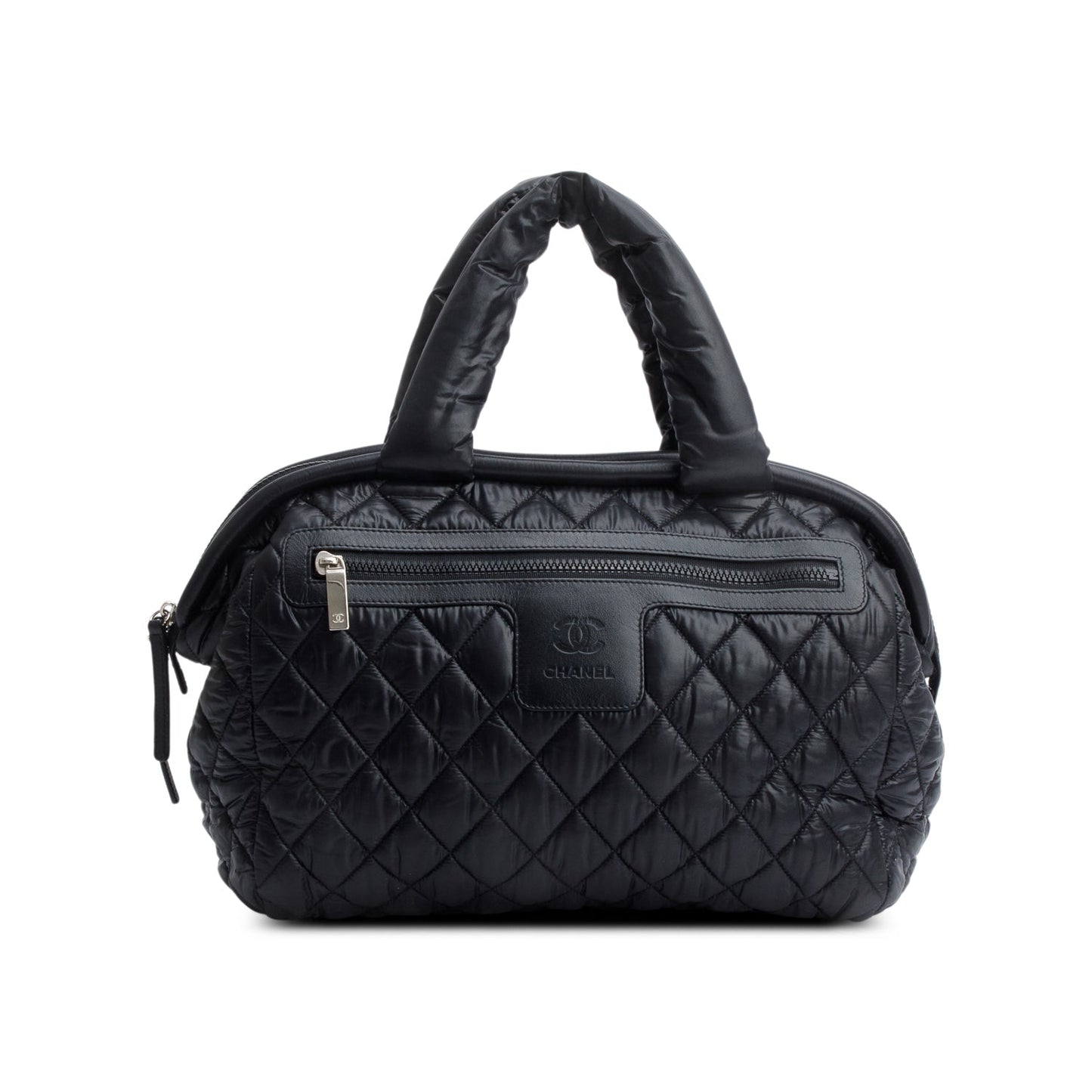Chanel Burgundy Quilted Nylon Coco Cocoon Black Travel Bag