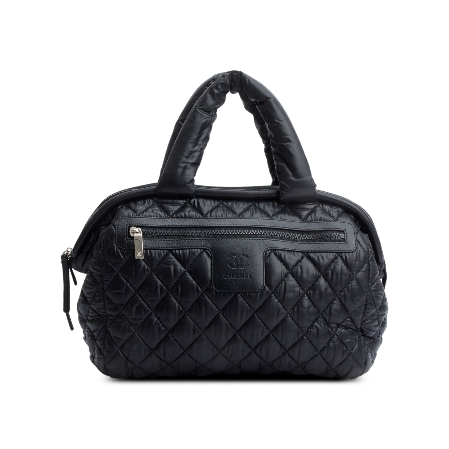 Chanel Burgundy Quilted Nylon Coco Cocoon Black Travel Bag