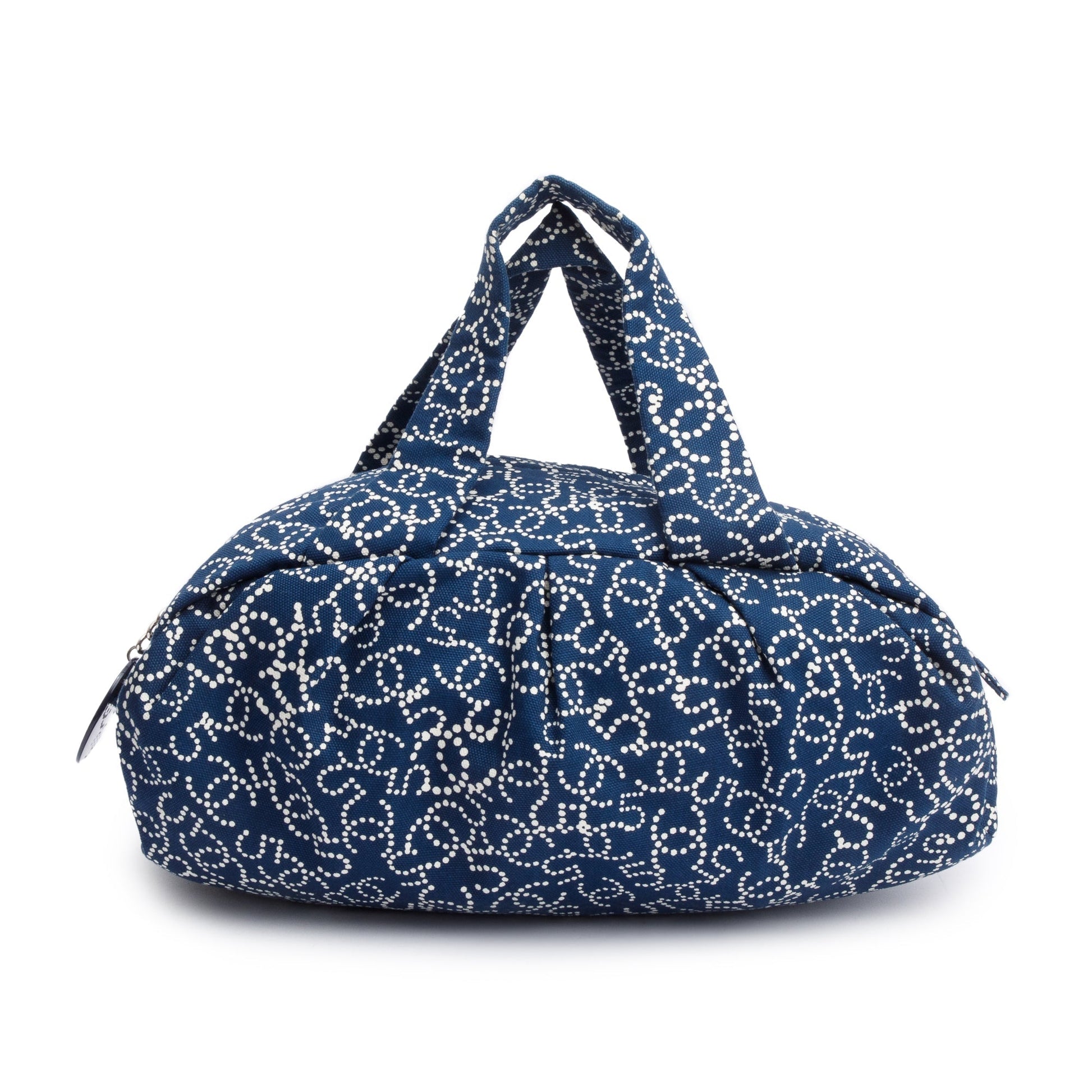 Chanel CC Logo Bowler Canvas Blue Travel Bag