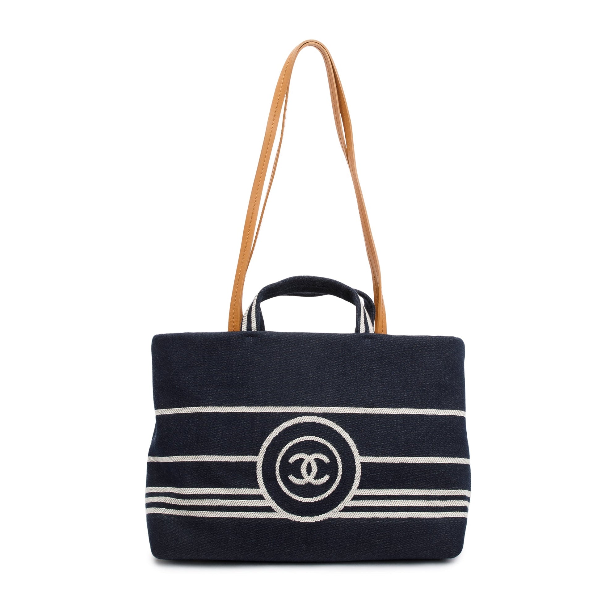 Chanel Denim CC Shopping Blue Travel Bag