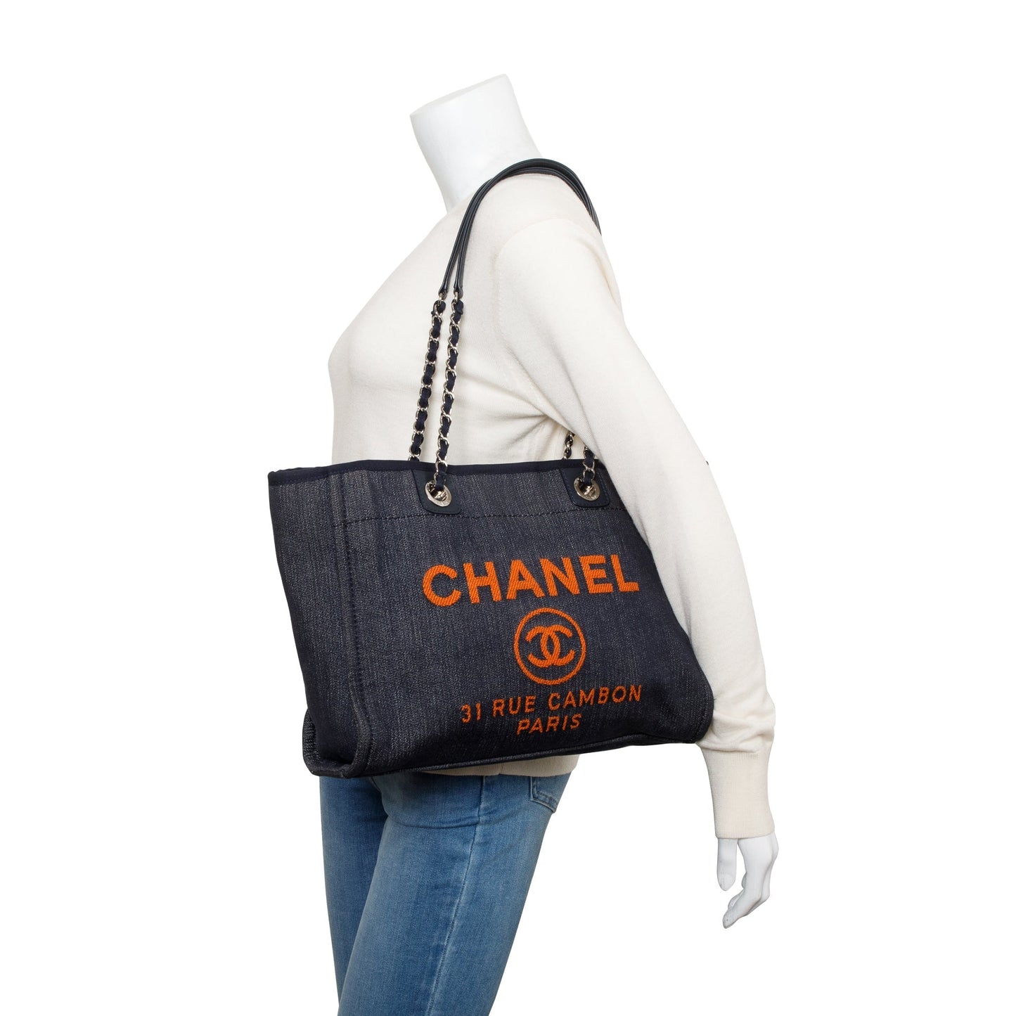 Chanel Denim Deauville Blue Travel Bag