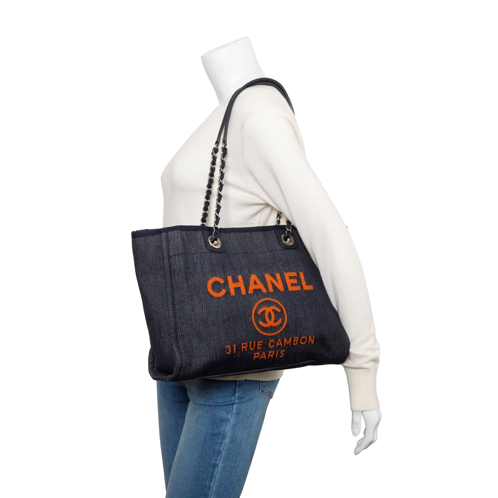 Chanel Denim Deauville Blue Travel Bag