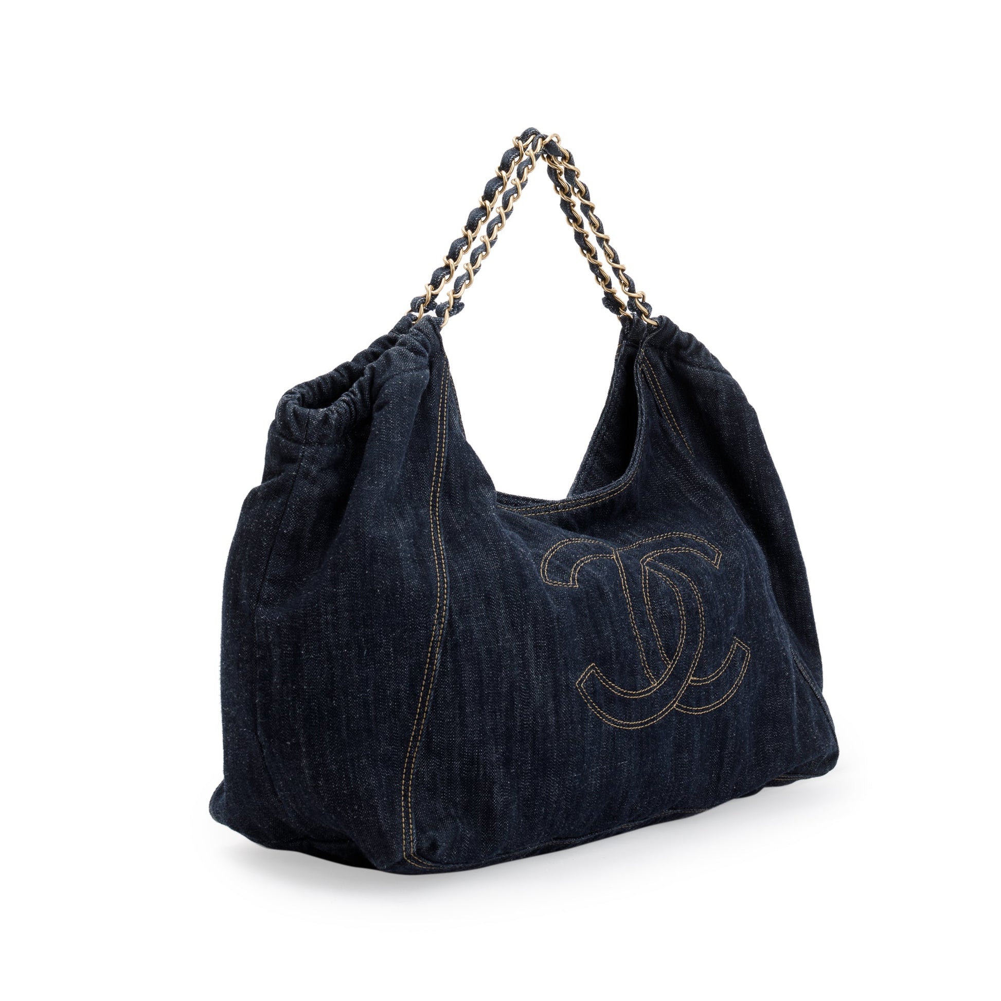 Chanel Denim XL Coco Cabas Blue Travel Bag