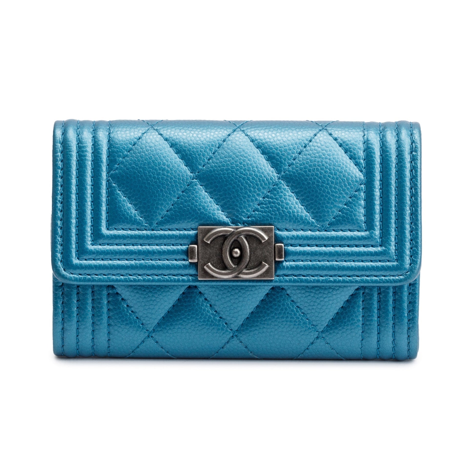Chanel Blue uthenticity Card Wallet Case