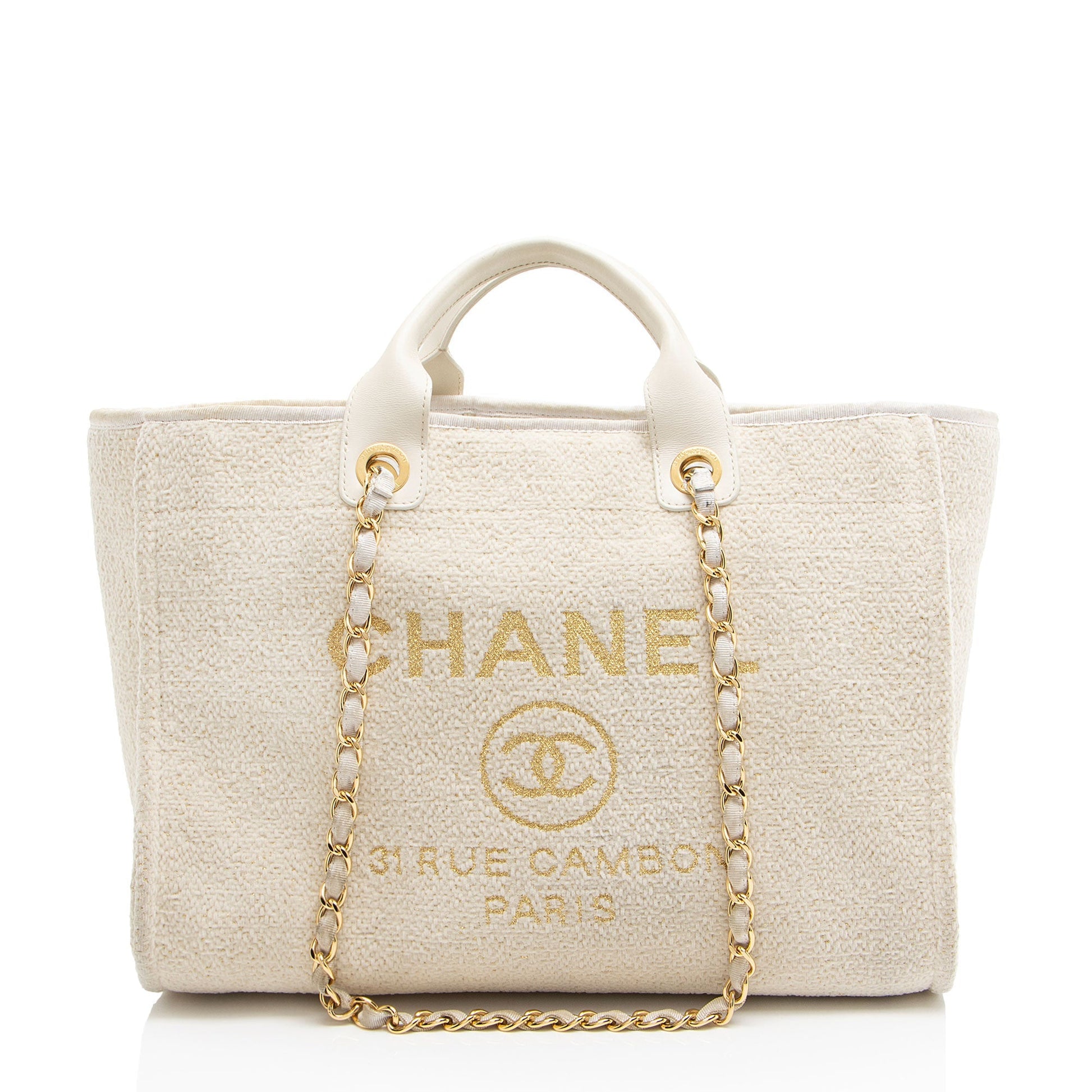 Chanel Boucle Lurex Deauville Tote Bag