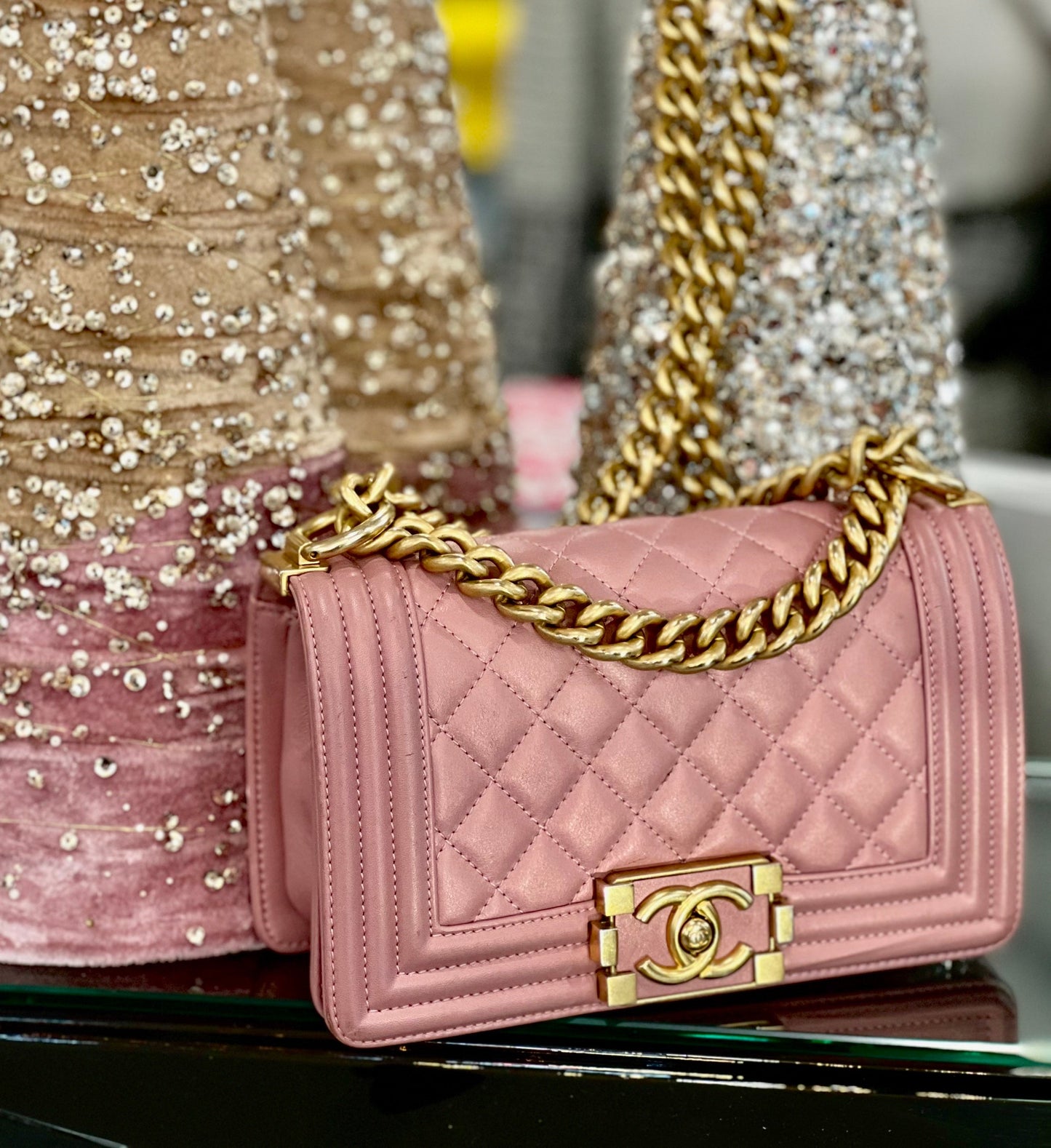 Chanel QUILTED G Pink Small Shoulder Bag