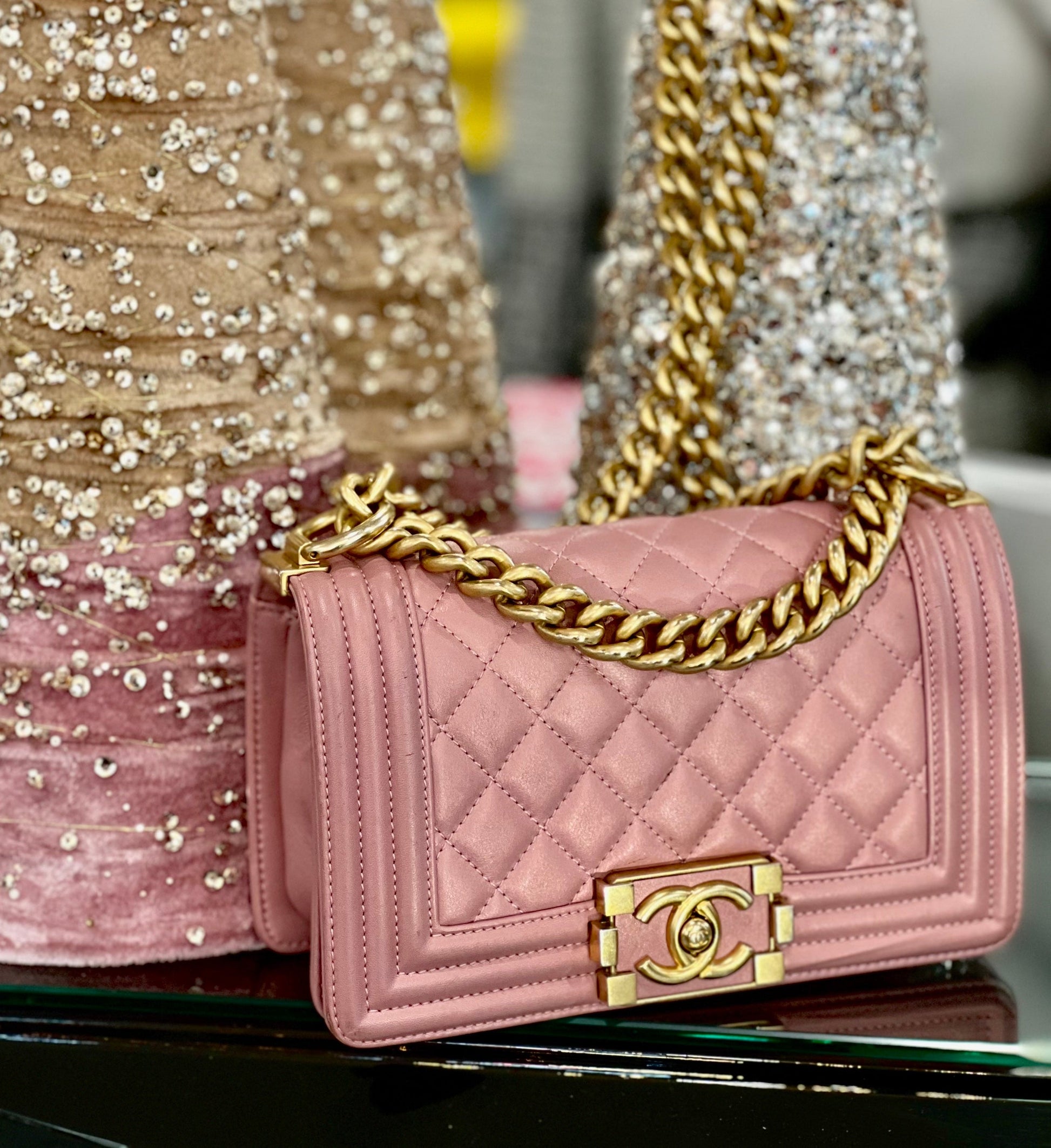 Chanel QUILTED G Pink Small Shoulder Bag