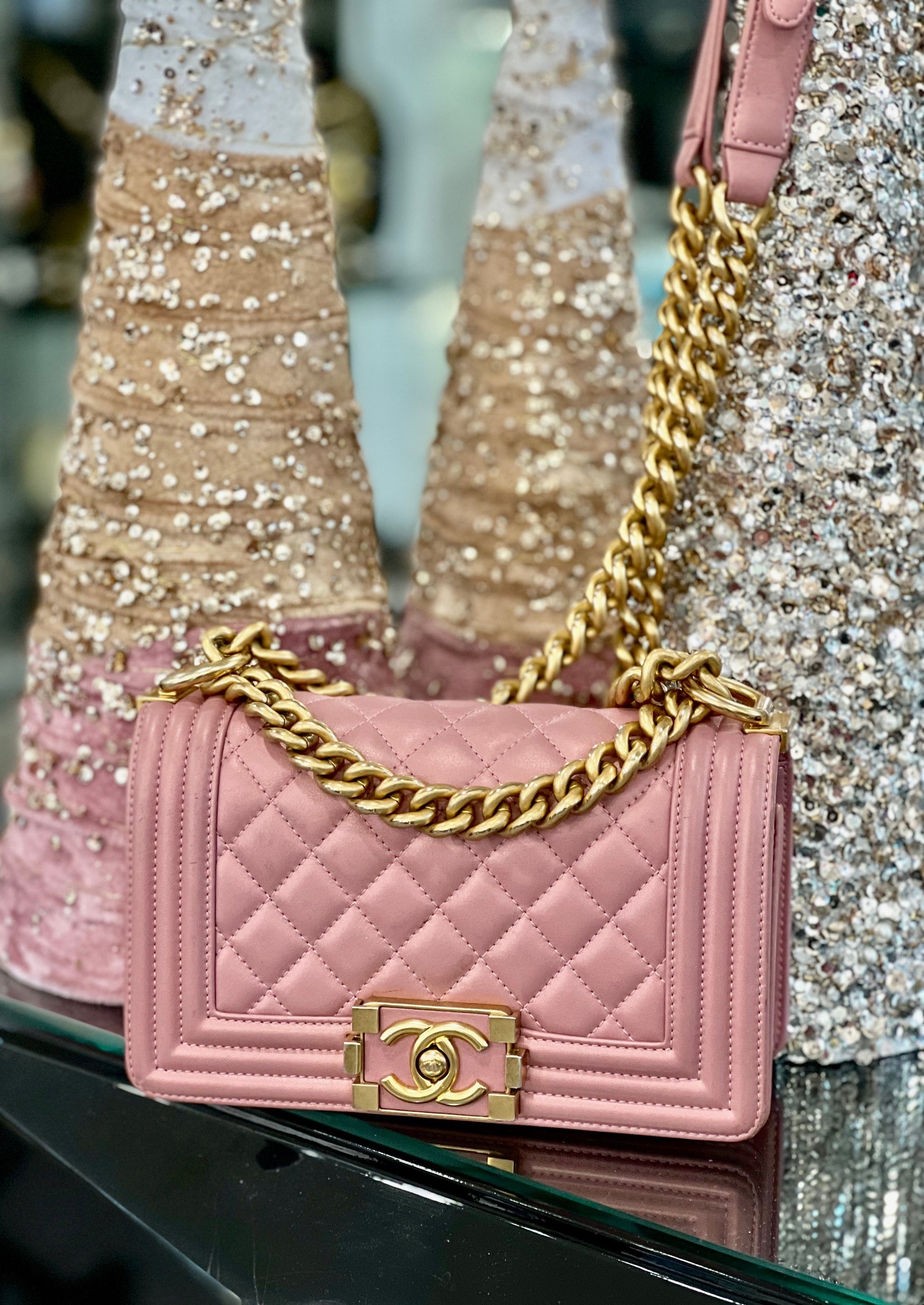 Chanel QUILTED G Pink Small Shoulder Bag